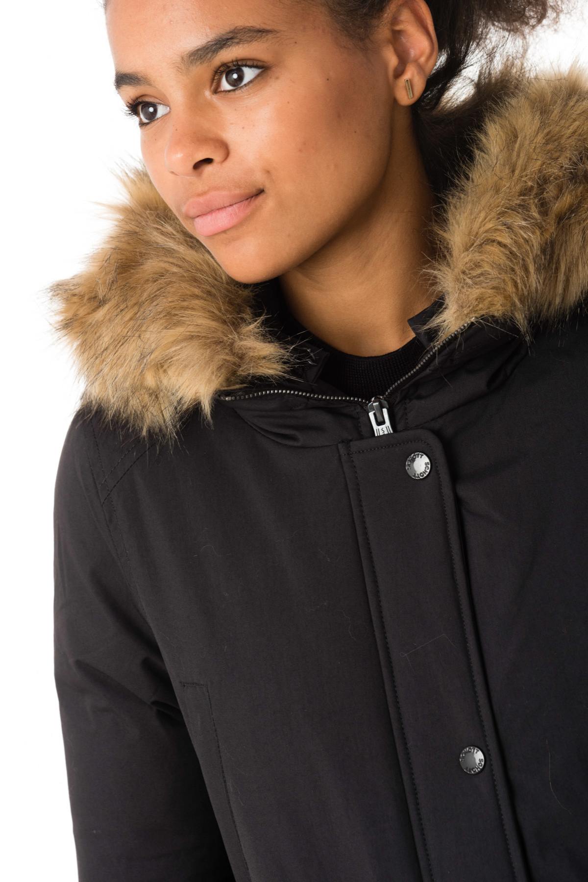 Schott women's black nylon parka - Image n°6