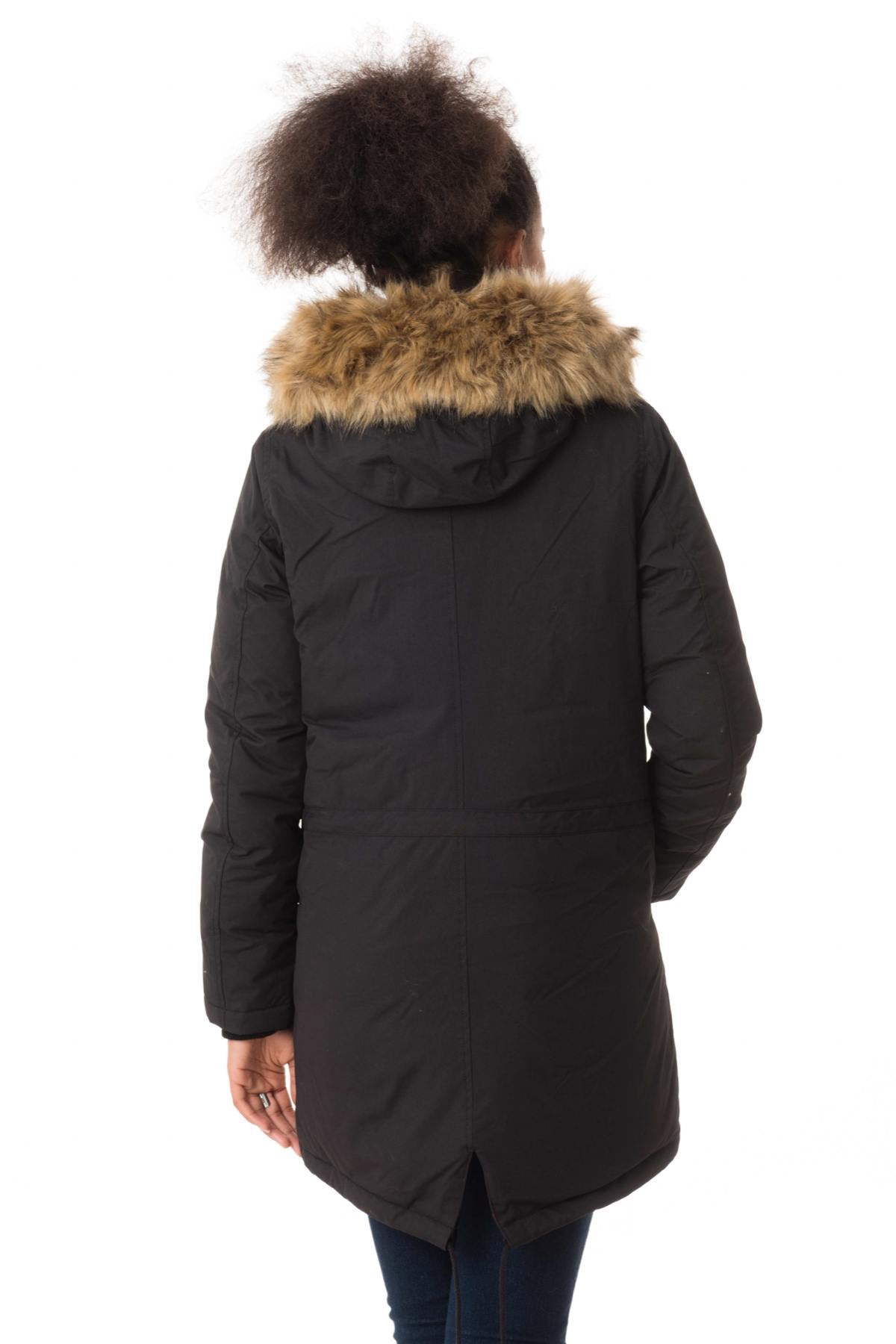 Schott women's black nylon parka - Image n°5