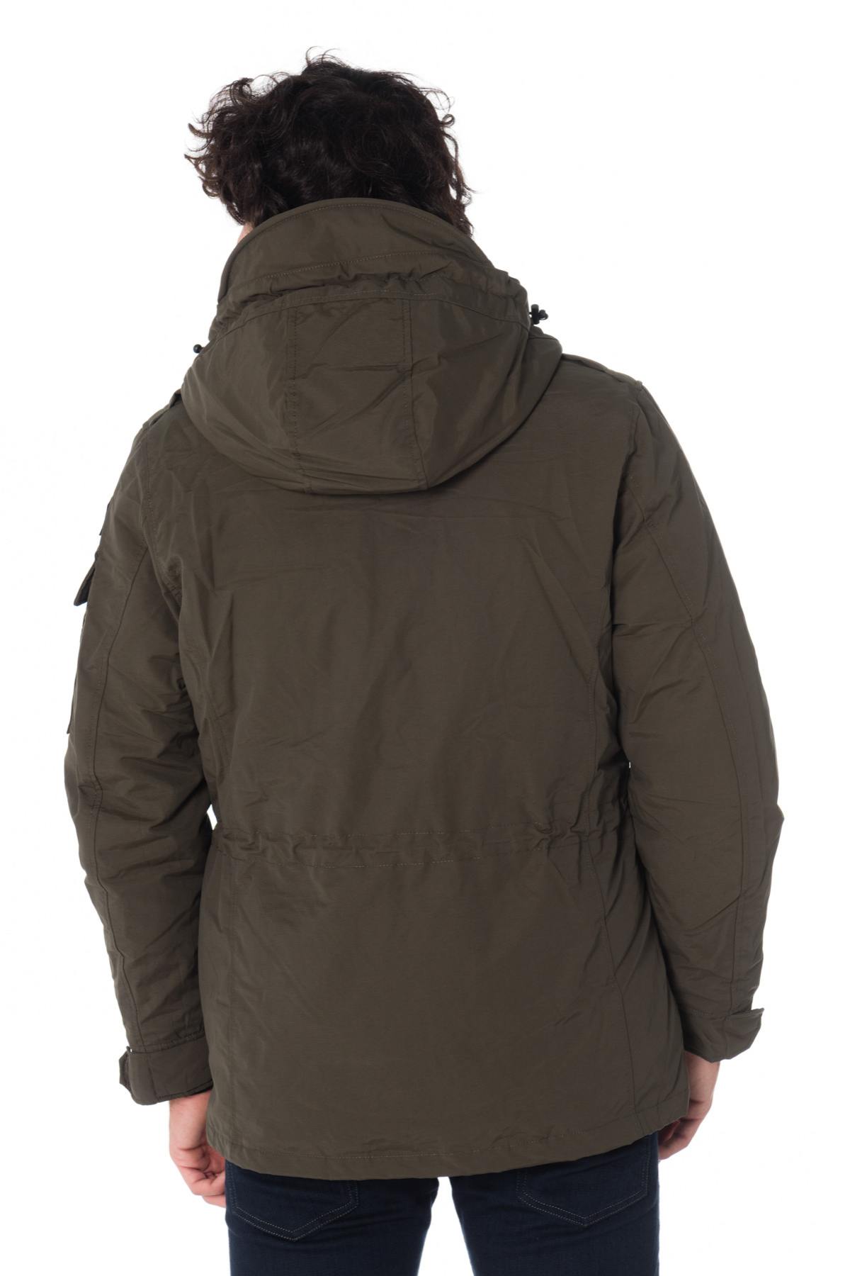 Schott men's khaki/black parka - Image n°4