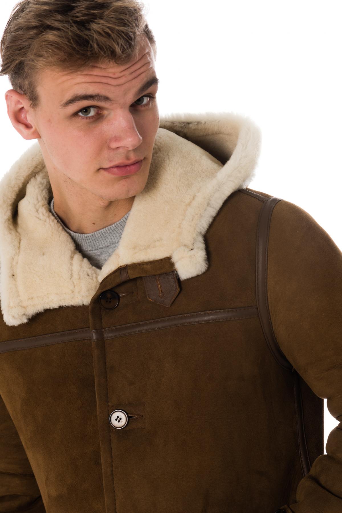 Schott men's shearling duffle coat - Image n°6