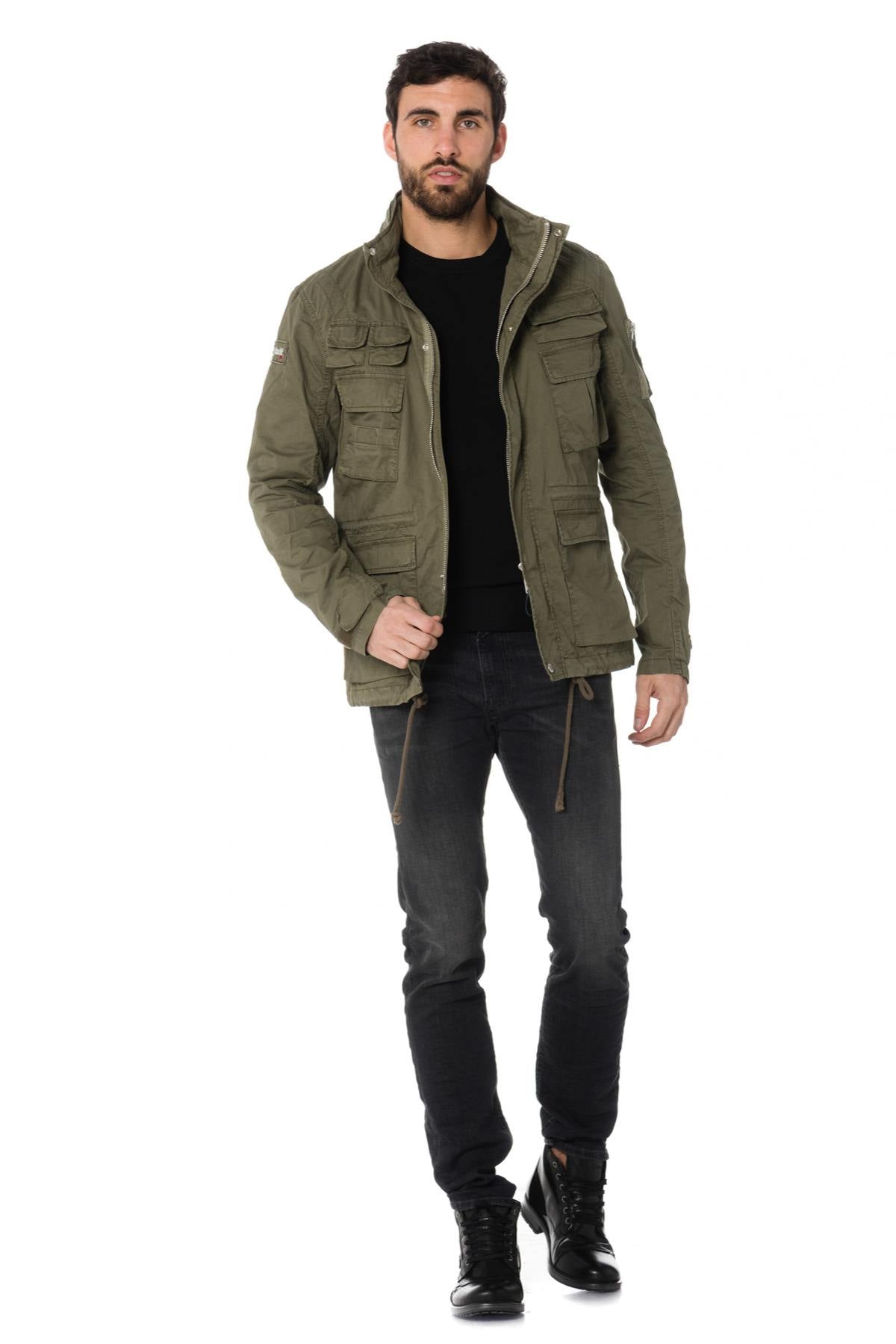 Men's khaki military jacket - Image n°2