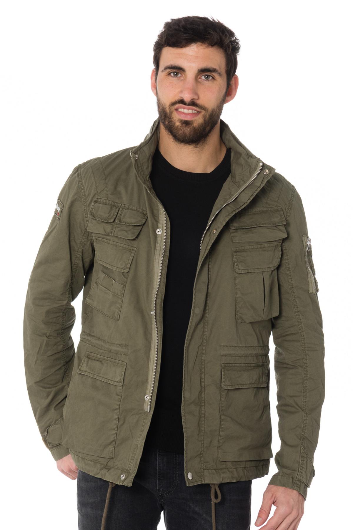 Men's khaki military jacket - Image n°1