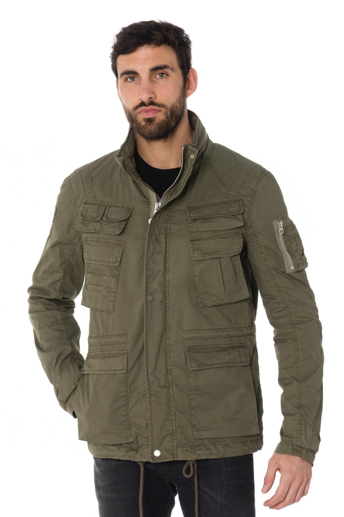 Men's khaki military jacket - Image n°3