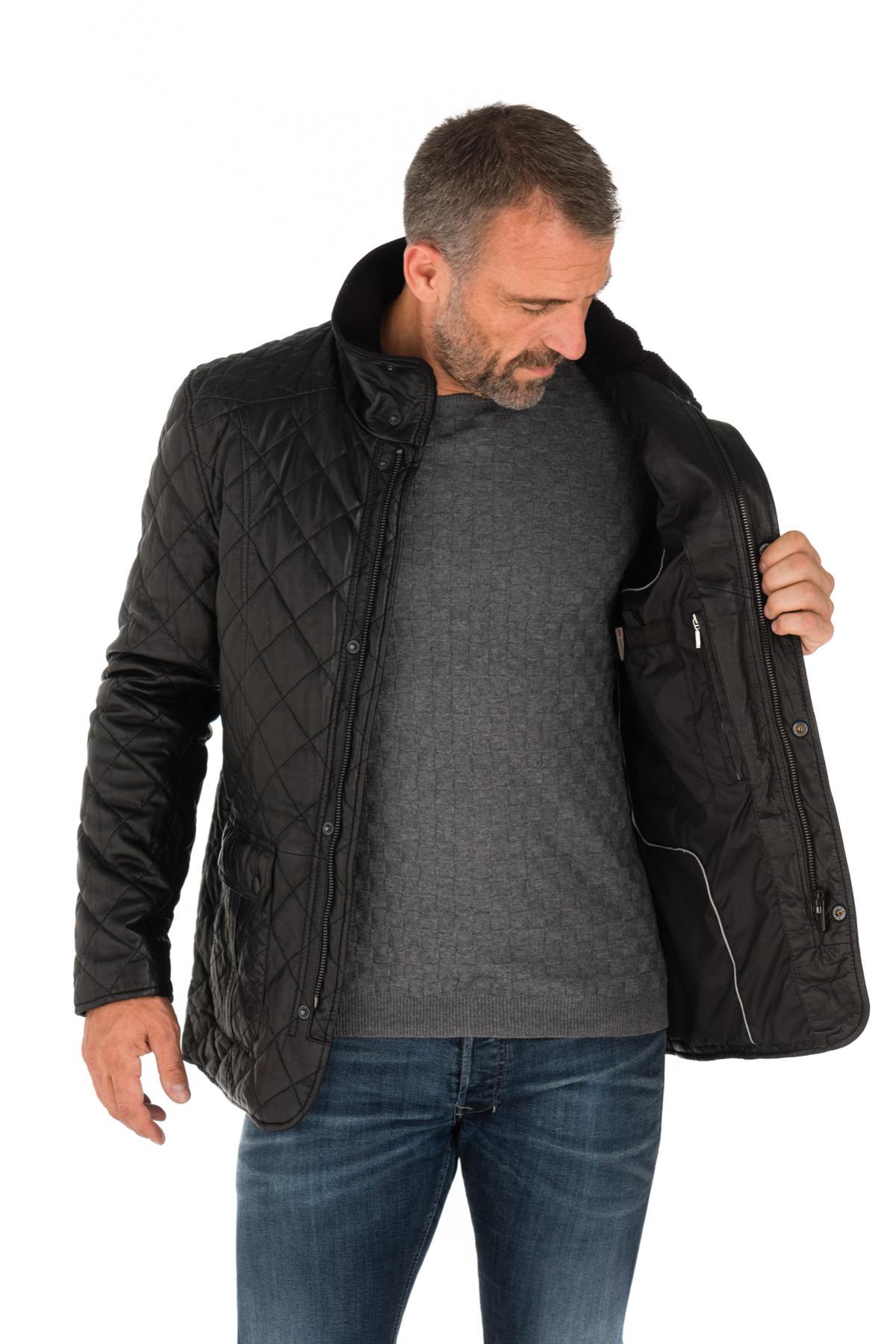 Men's black quilted jacket - Image n°6