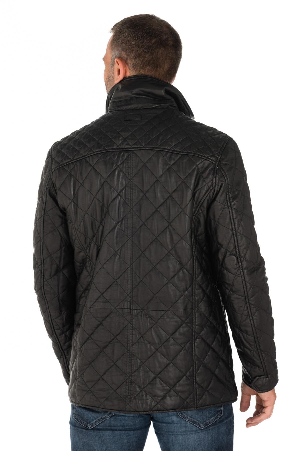 Men's black quilted jacket - Image n°7