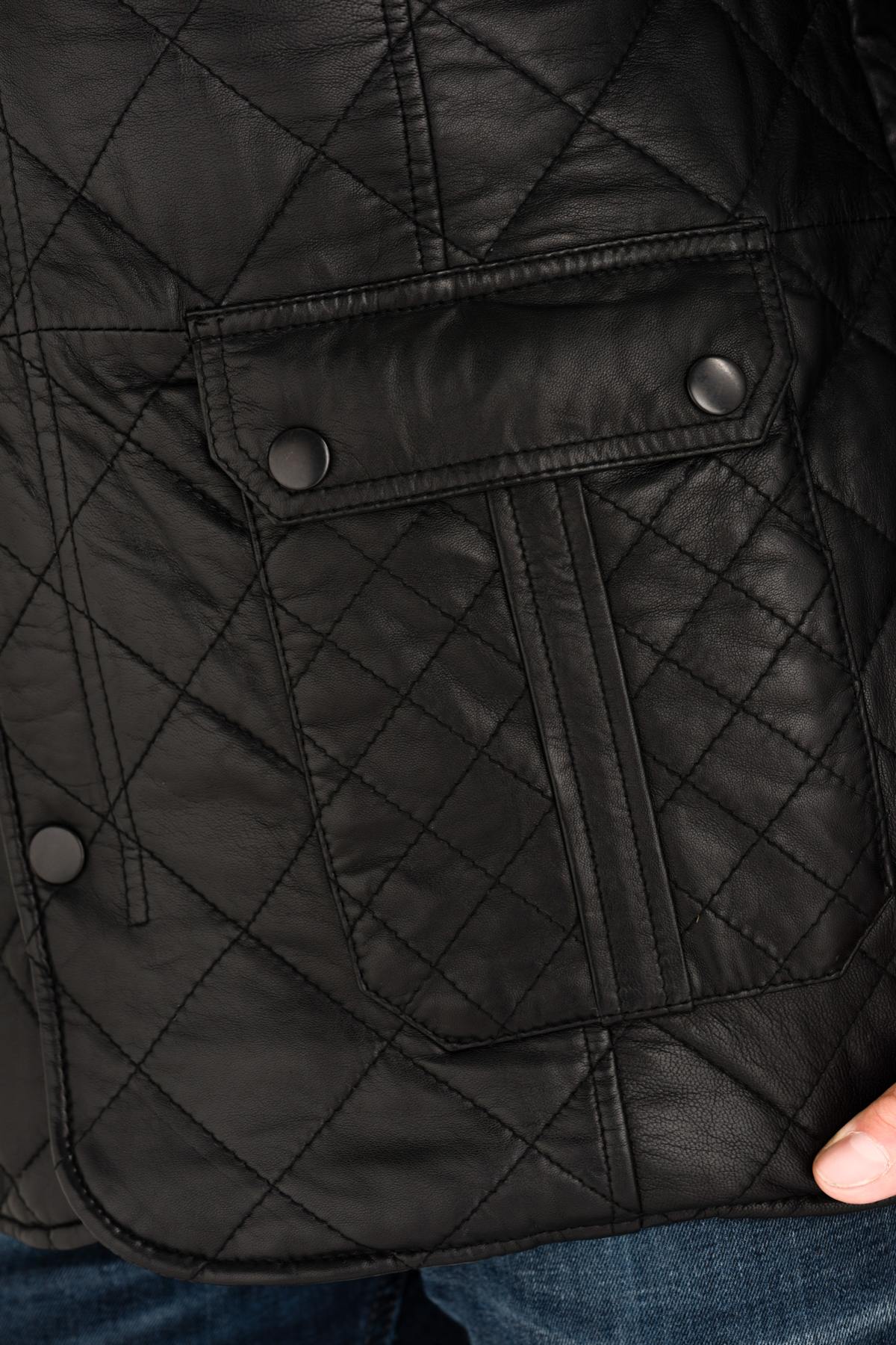 Men's black quilted jacket - Image n°8