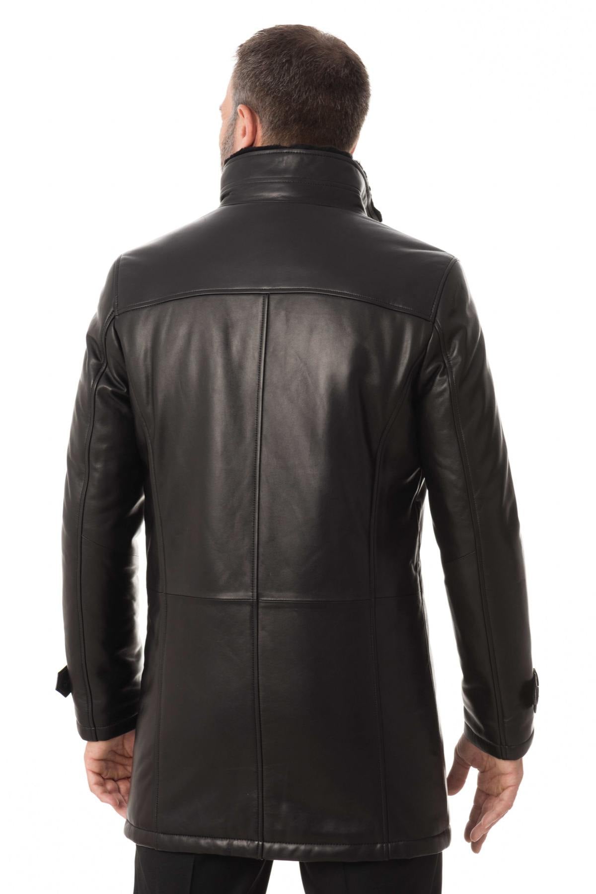 Black lambskin coat - Image n°5