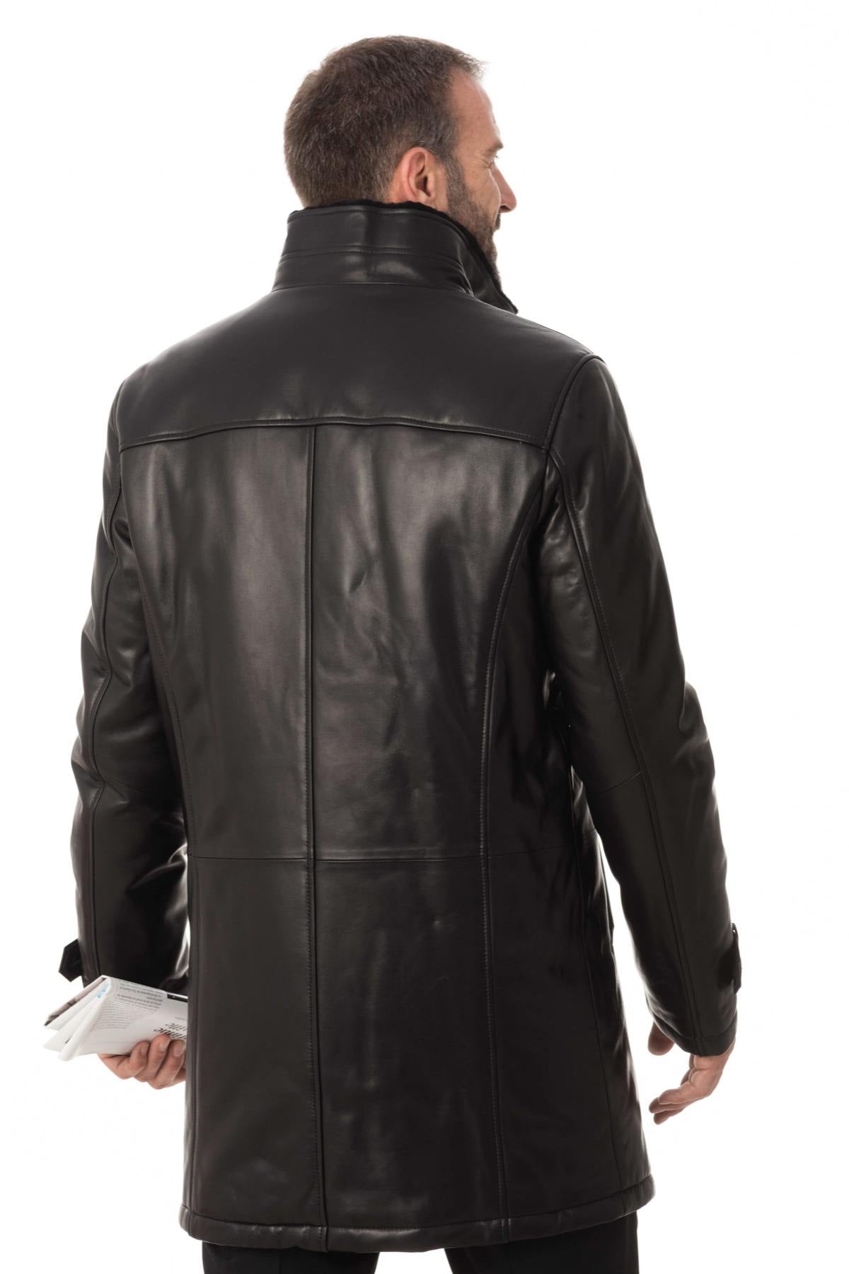 Black lambskin coat - Image n°7