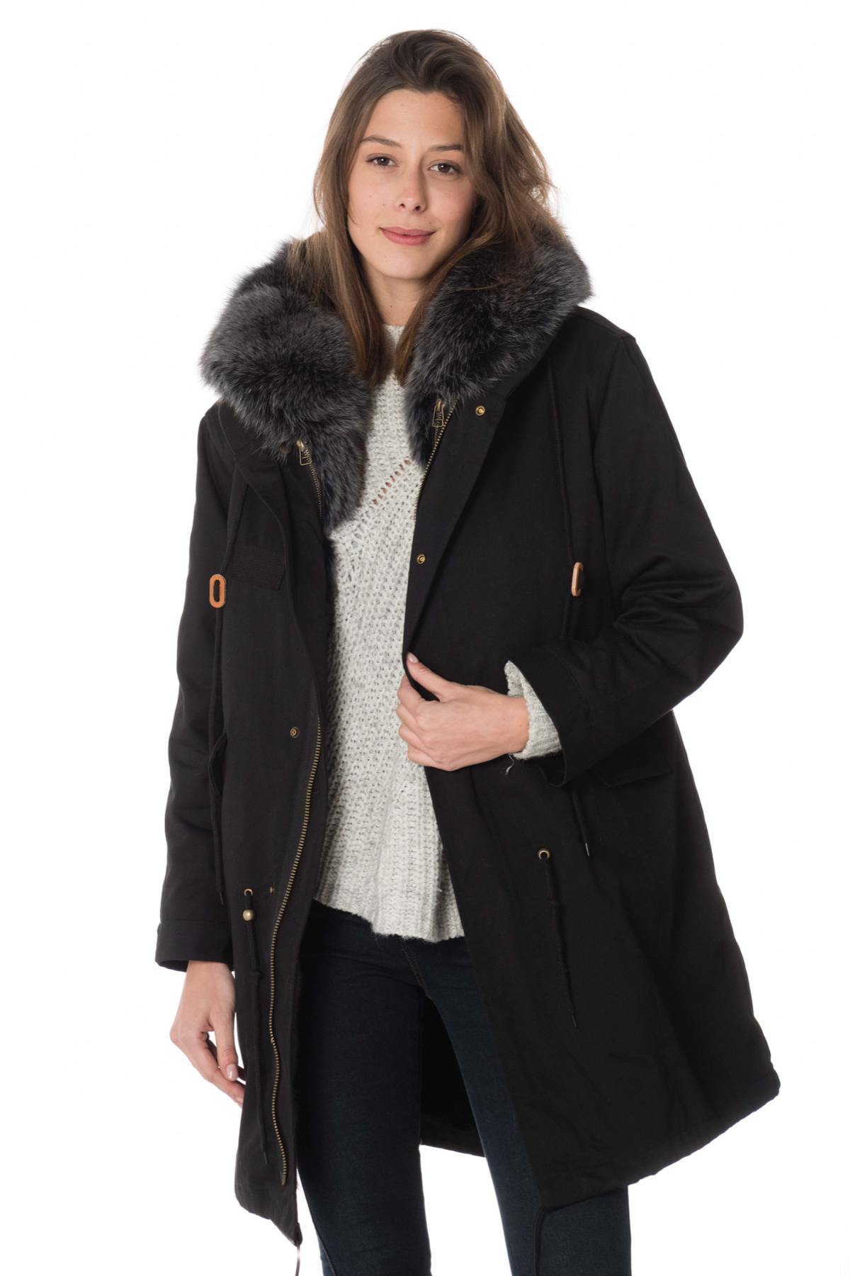 Women's parka with rabbit and fox fur - Image n°4