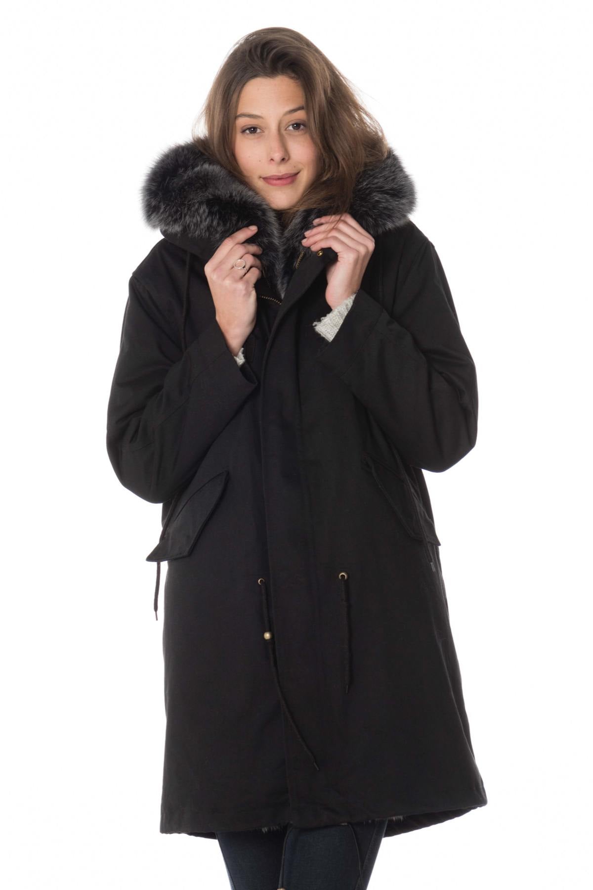 Women's parka with rabbit and fox fur - Image n°3