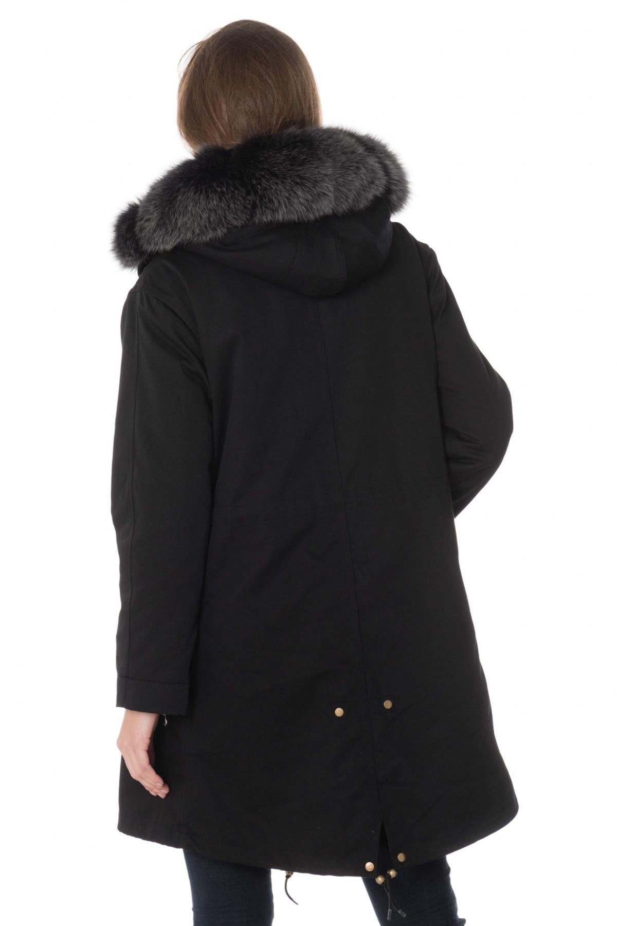 Women's parka with rabbit and fox fur - Image n°6