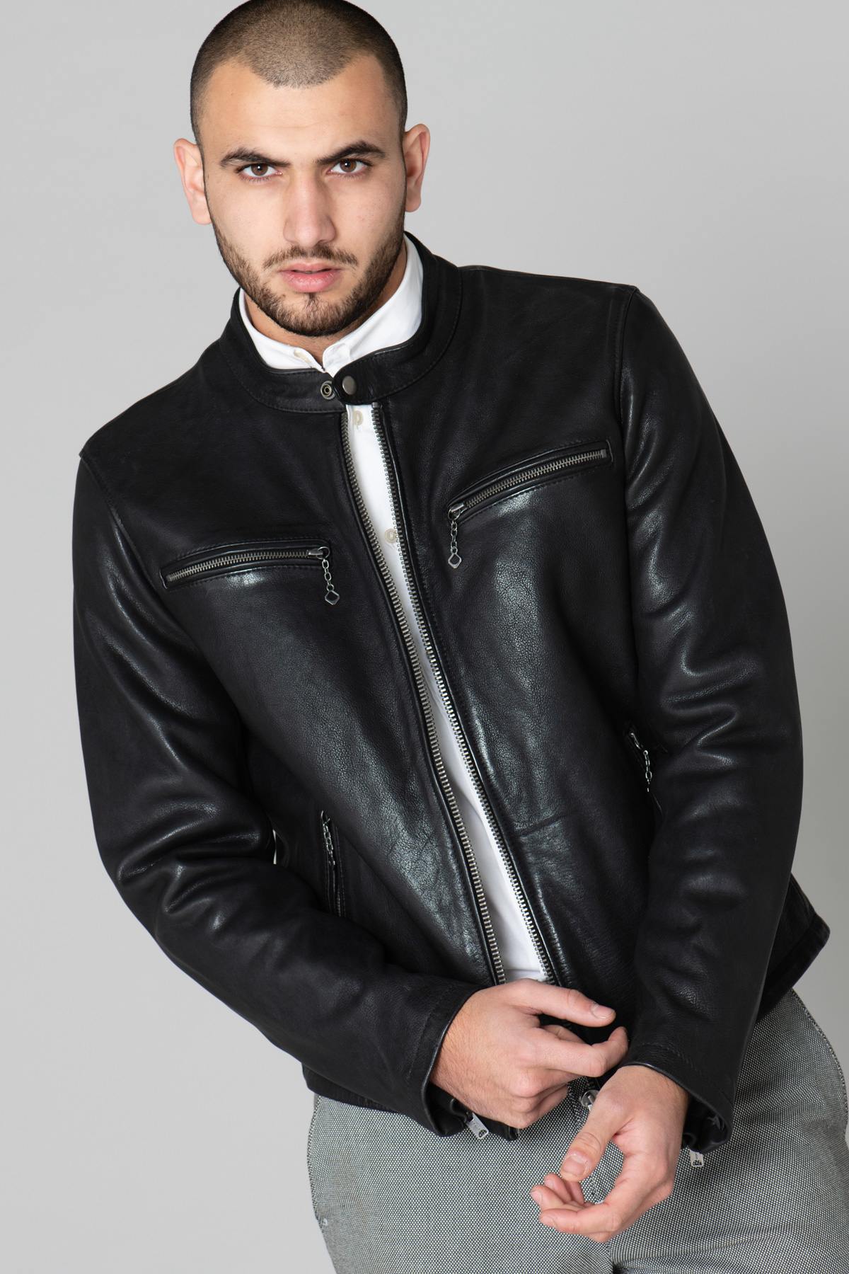 Daytona men's cowhide leather jacket - Image n°4