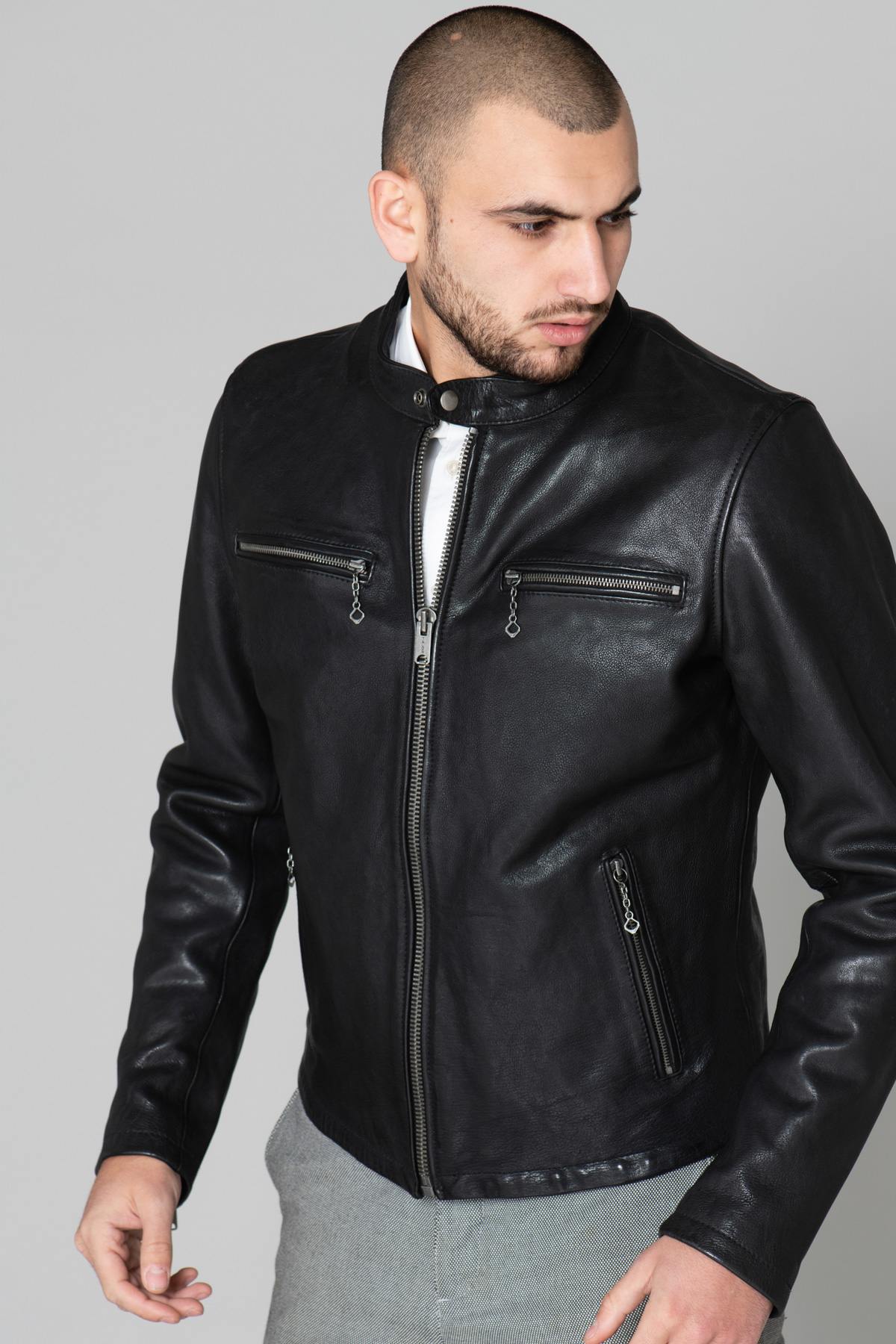 Daytona men's cowhide leather jacket - Image n°5