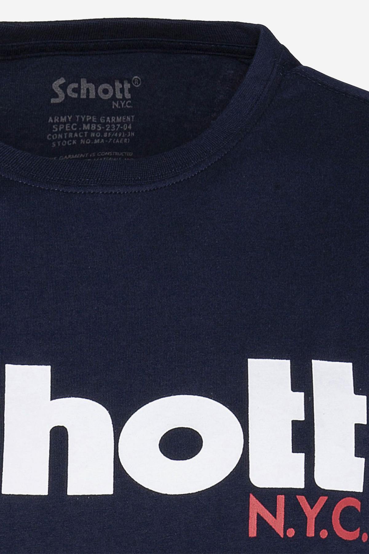 Navy blue round-neck t-shirt - Image n°6