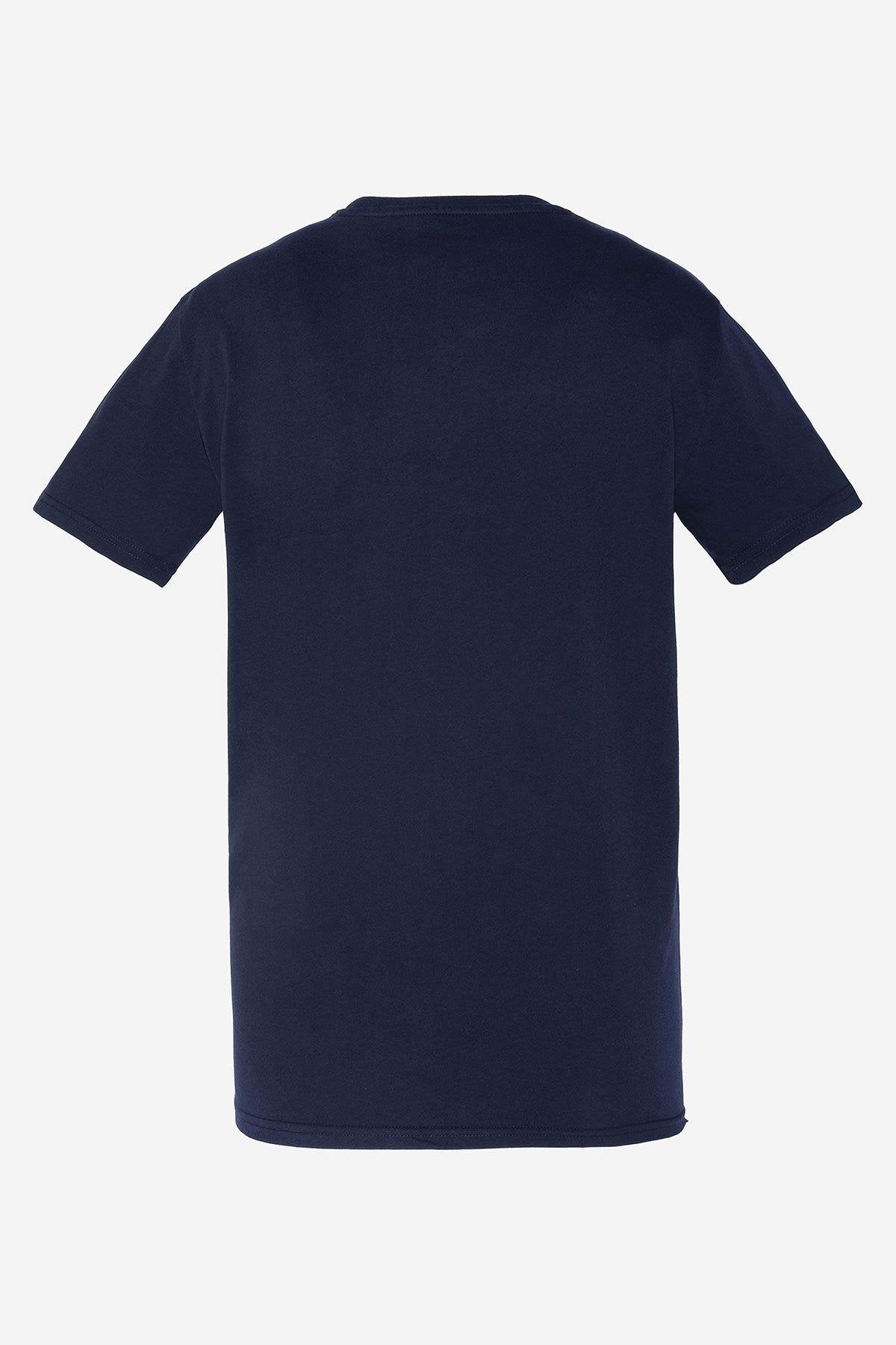 Navy blue round-neck t-shirt - Image n°4