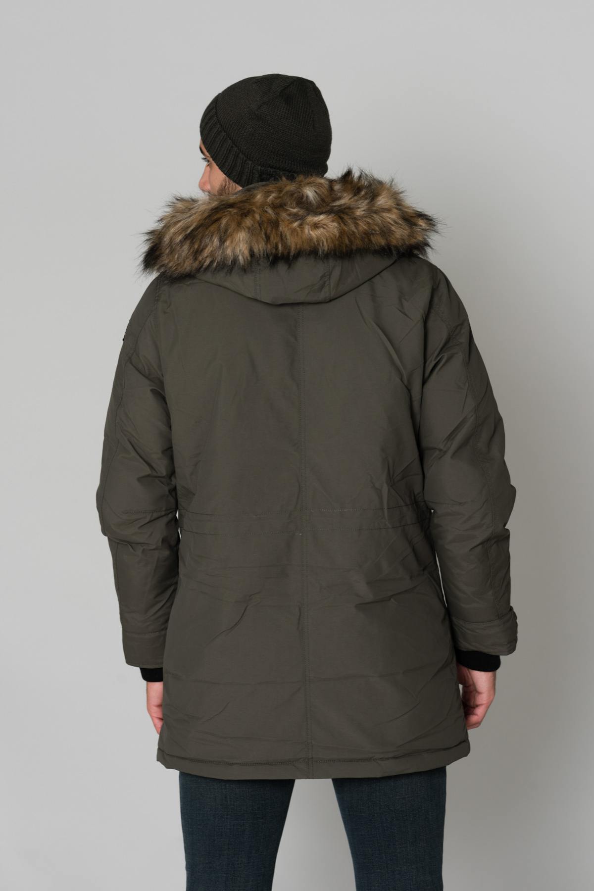 Khaki nylon parka - Image n°5