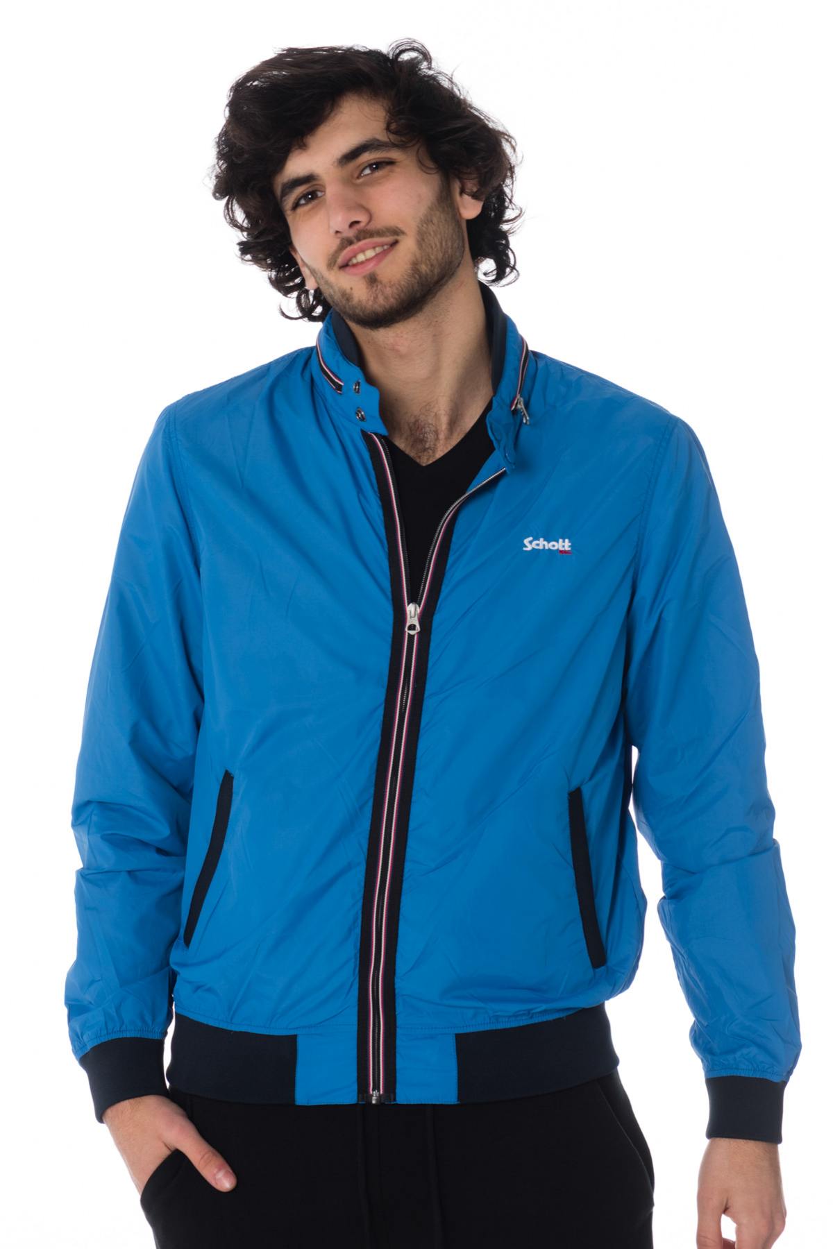 Men's mid-season light blue jacket - Image n°1