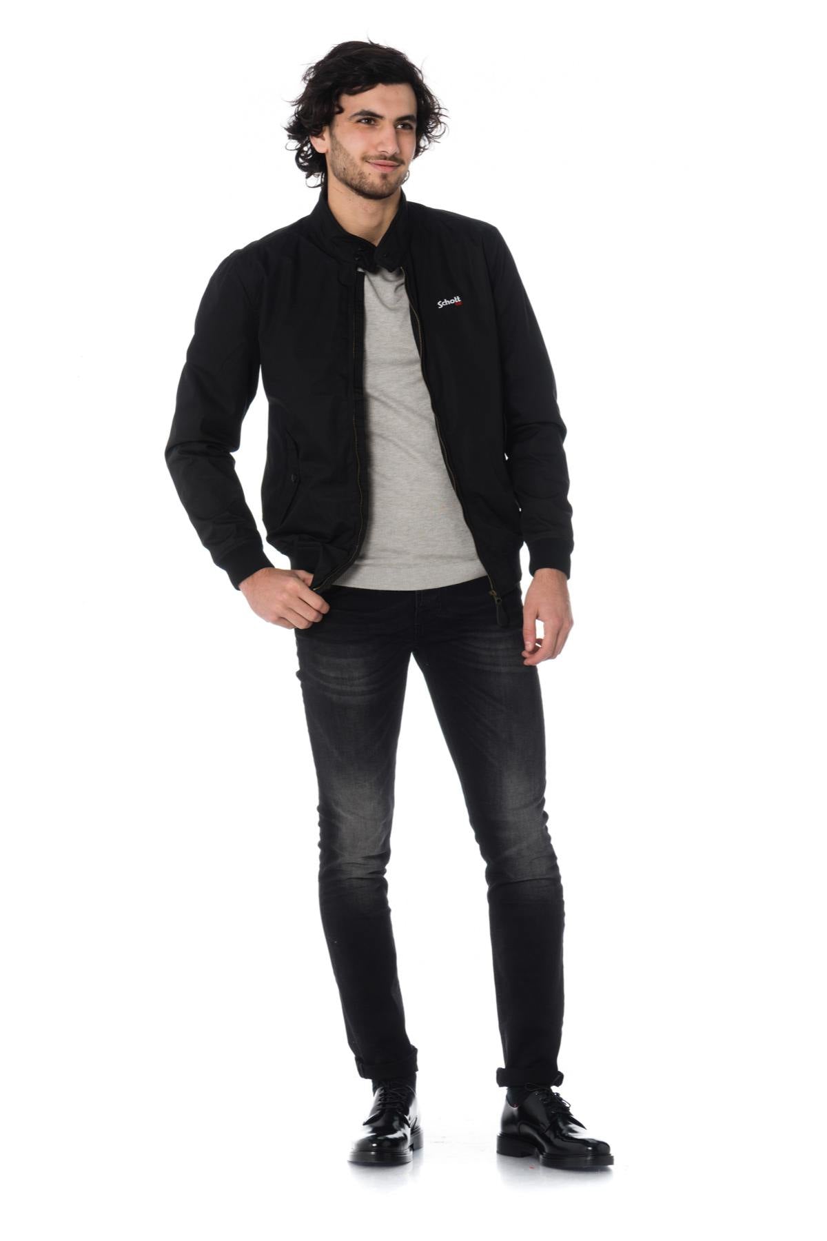 Black mid-season jacket - Image n°2