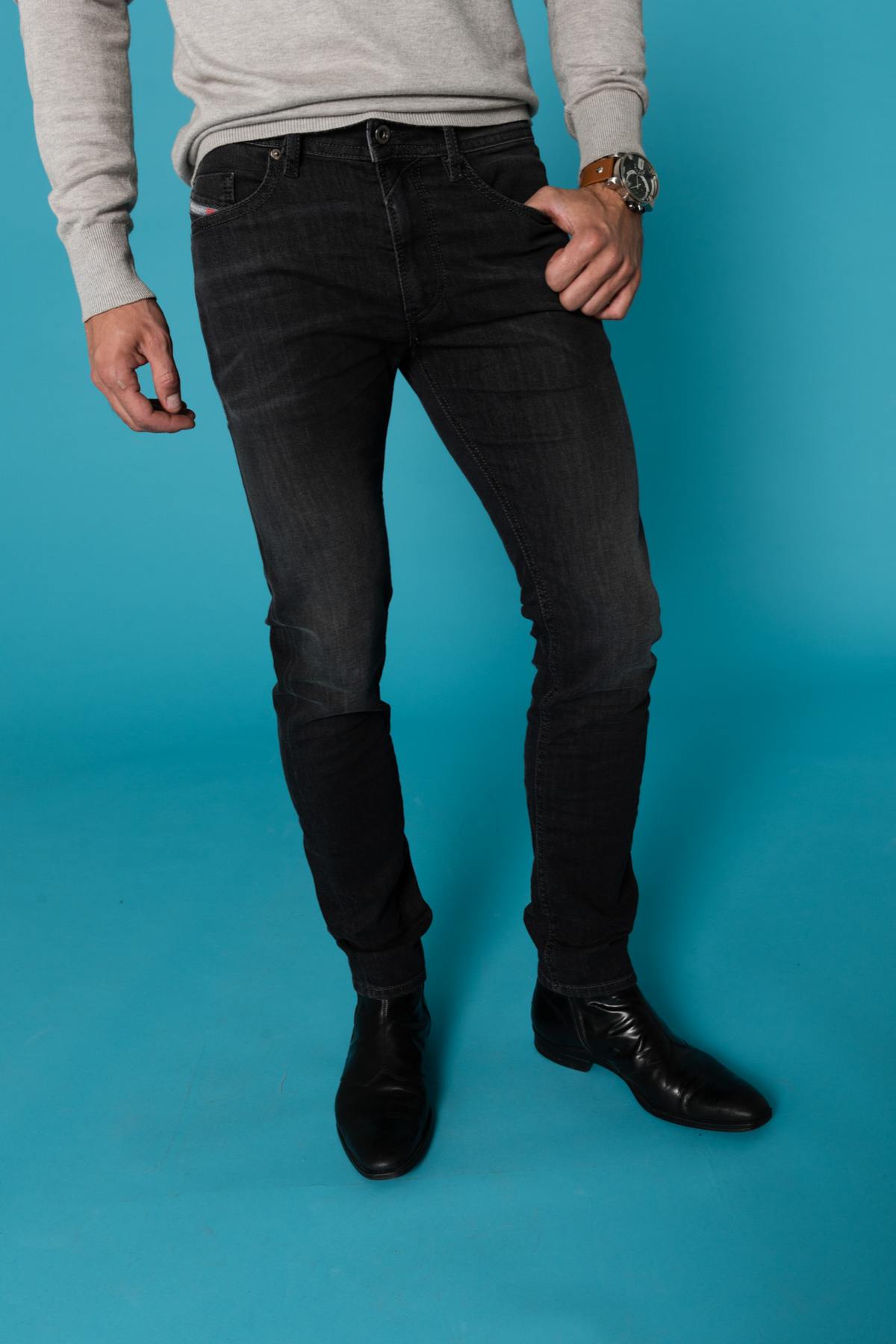 Diesel men's faded black jeans - Image n°5