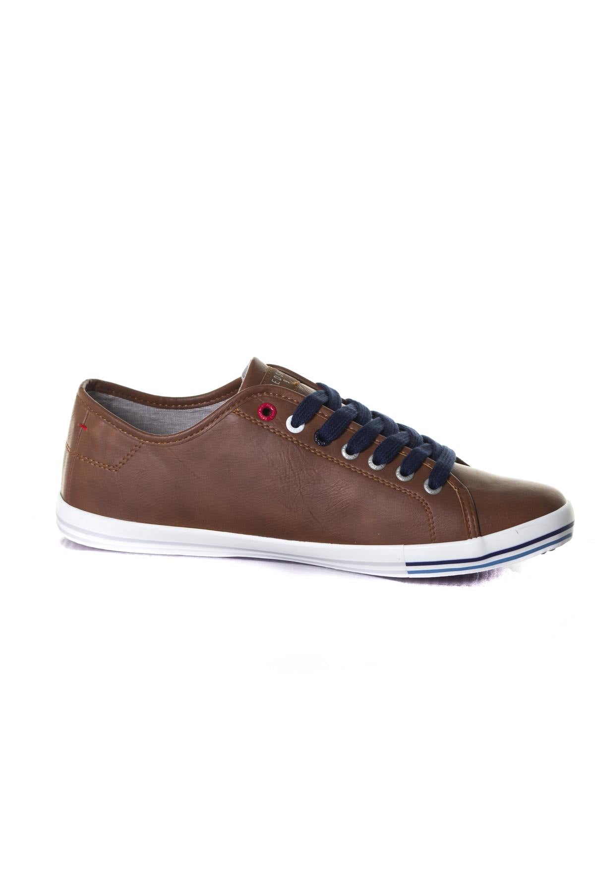 Men's cognac sneakers - Image n°2