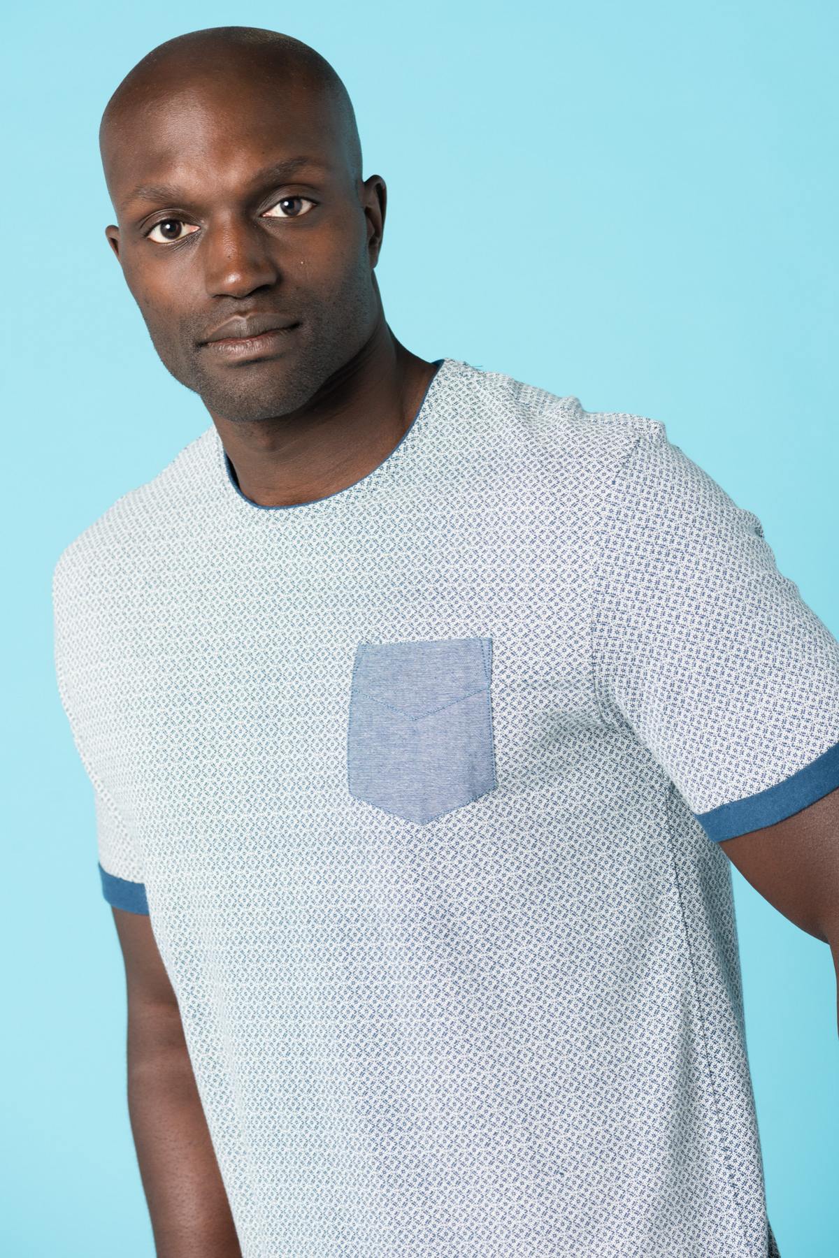 Patterned t-shirt with pocket - Image n°5