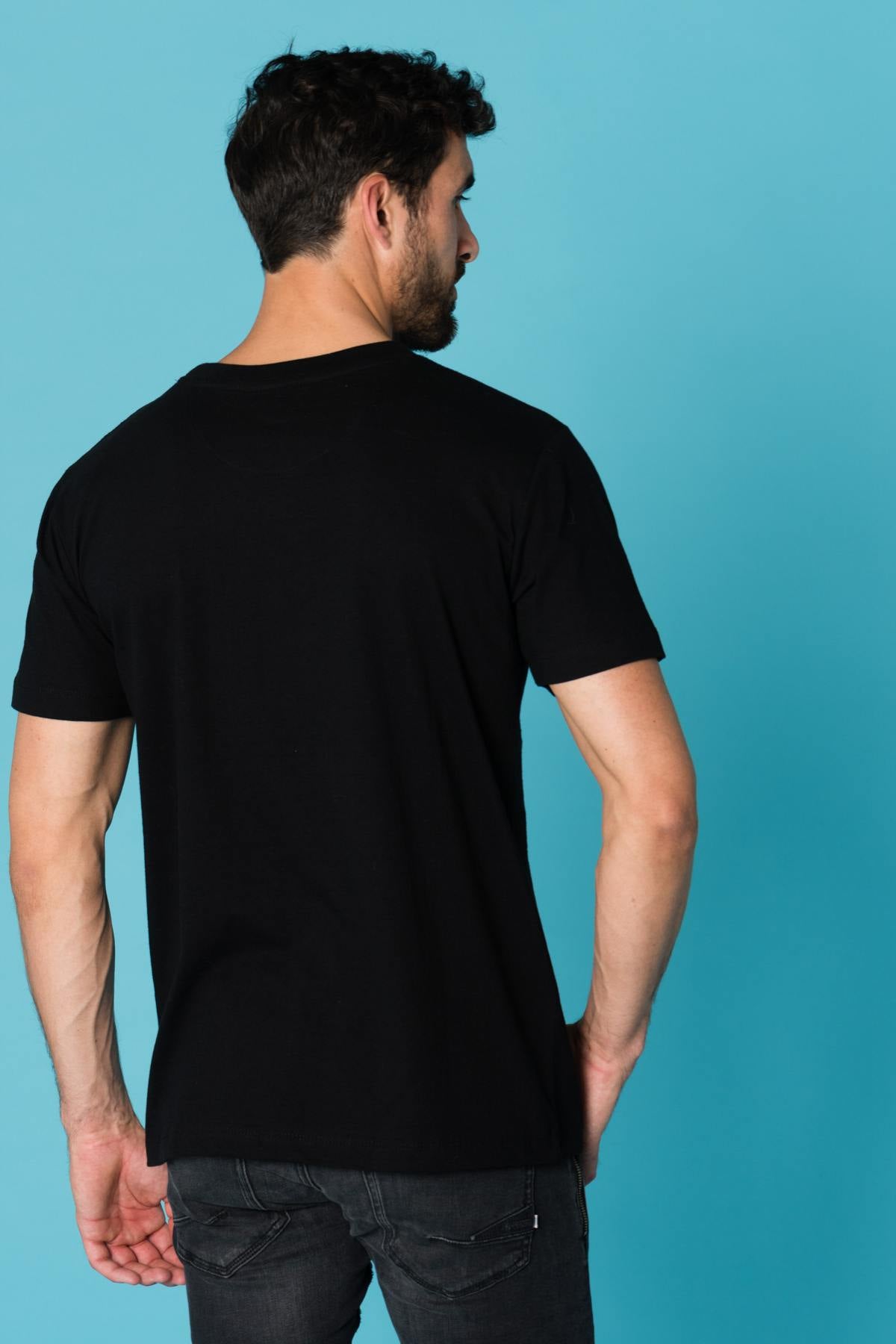 Black round neck t-shirt - Image n°4