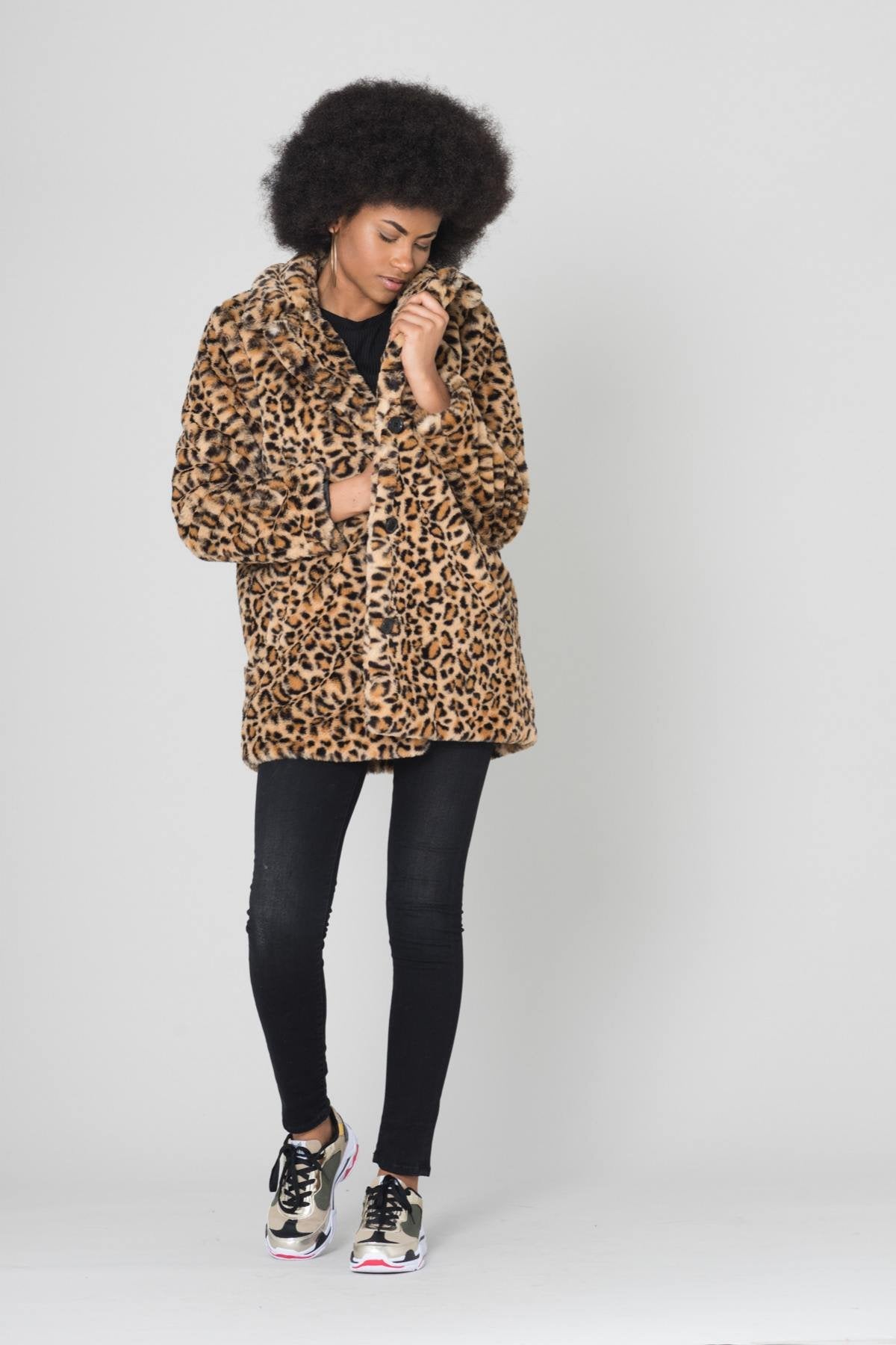 Leopard faux fur jacket - Image n°2