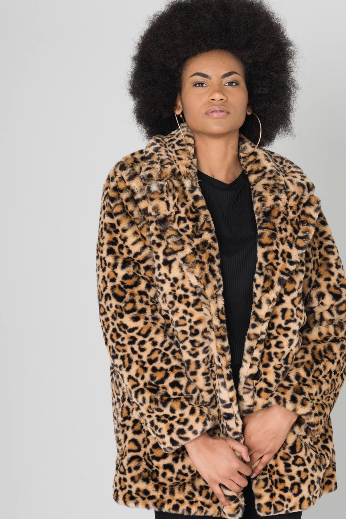 Leopard faux fur jacket - Image n°3