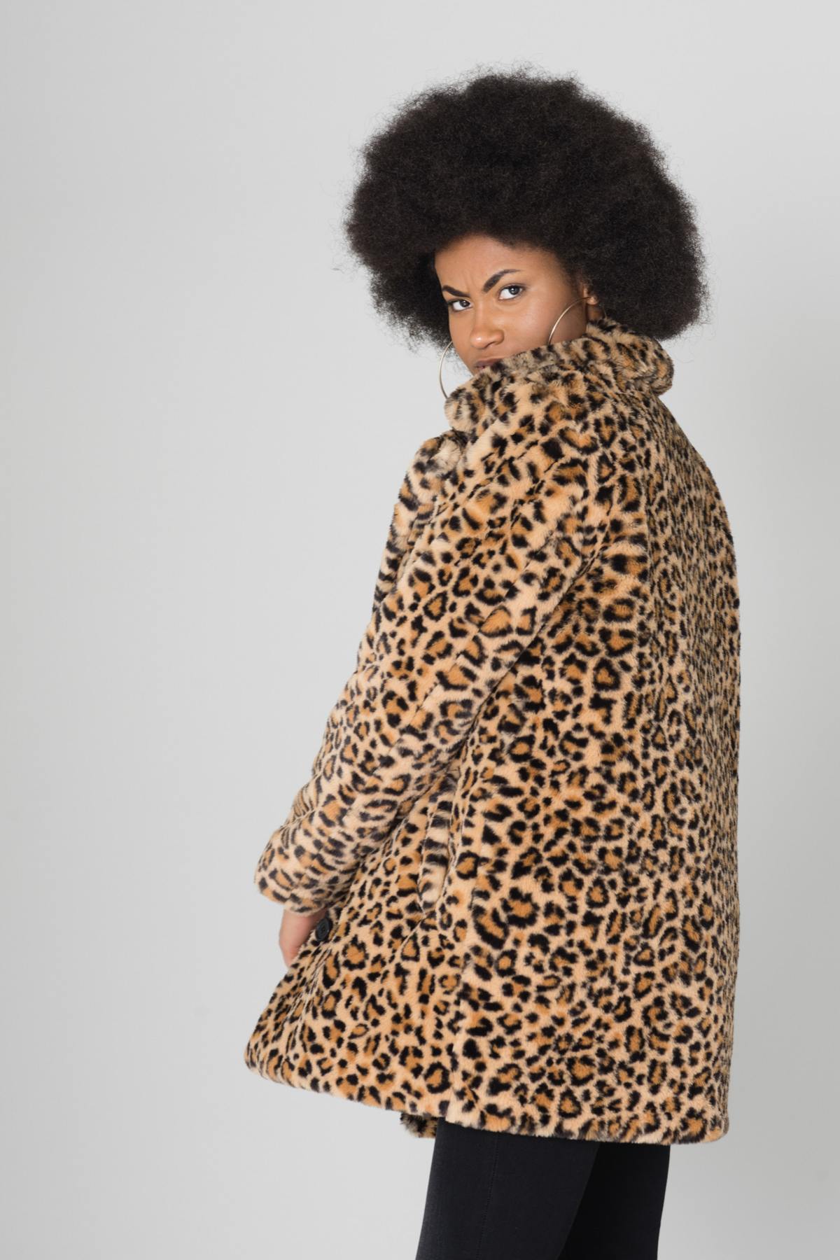 Leopard faux fur jacket - Image n°4