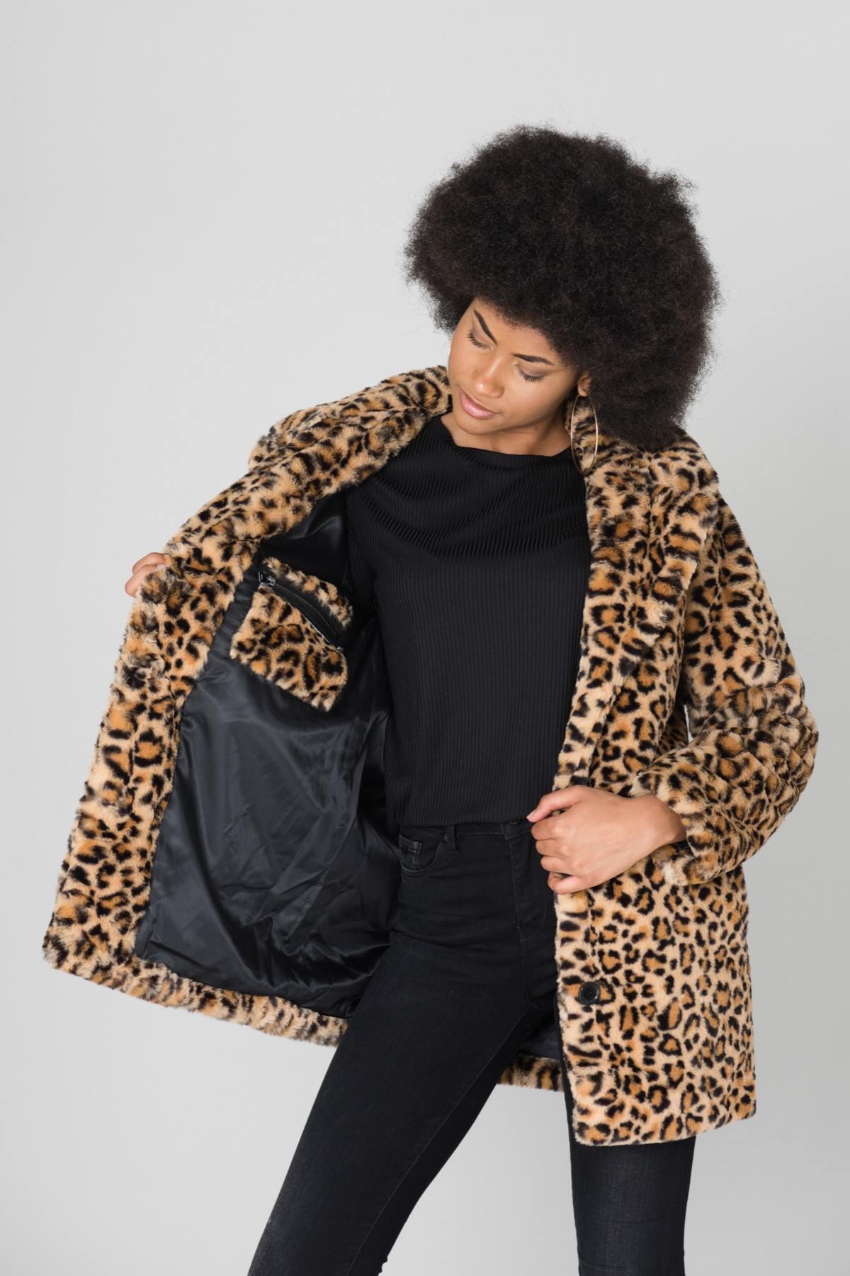 Leopard faux fur jacket - Image n°5