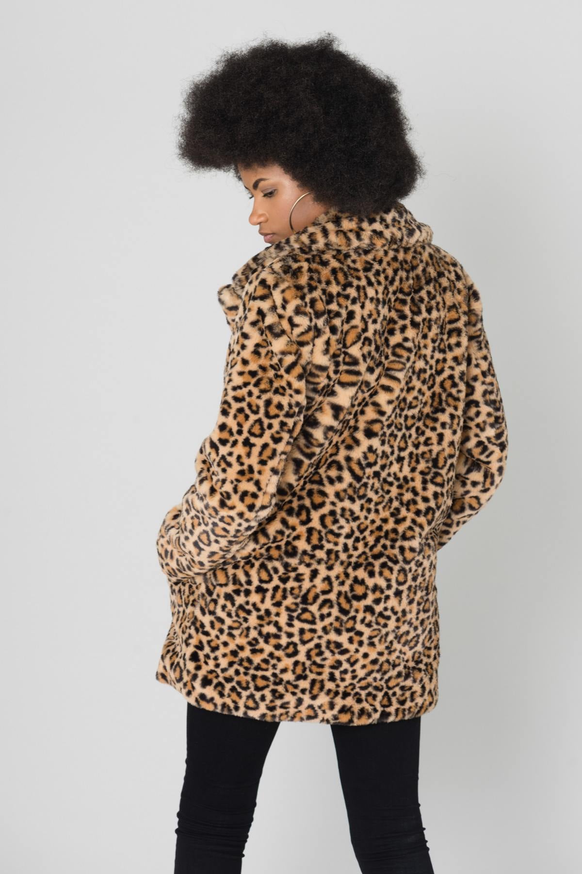 Leopard faux fur jacket - Image n°7