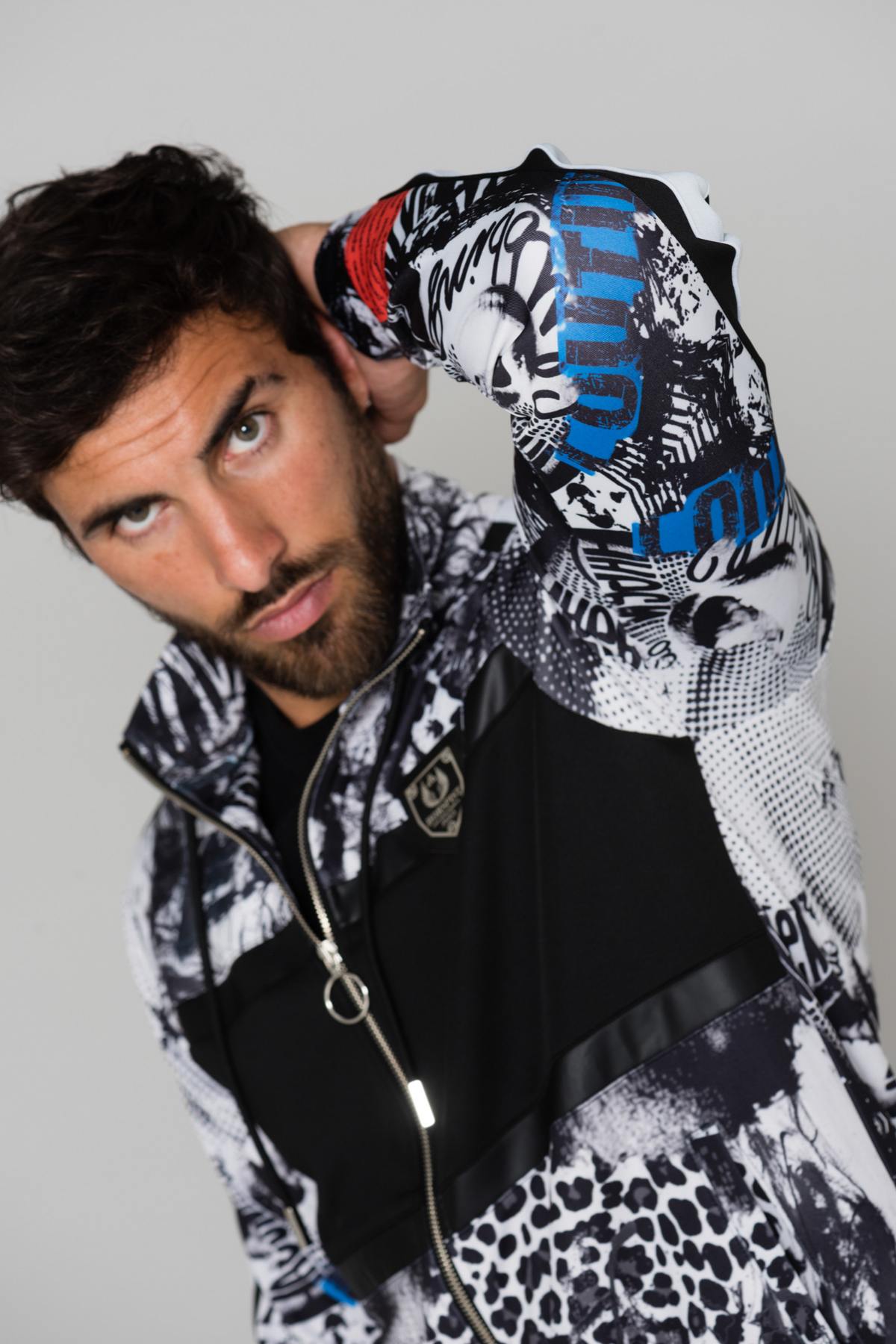 Black and white track jacket - Image n°2