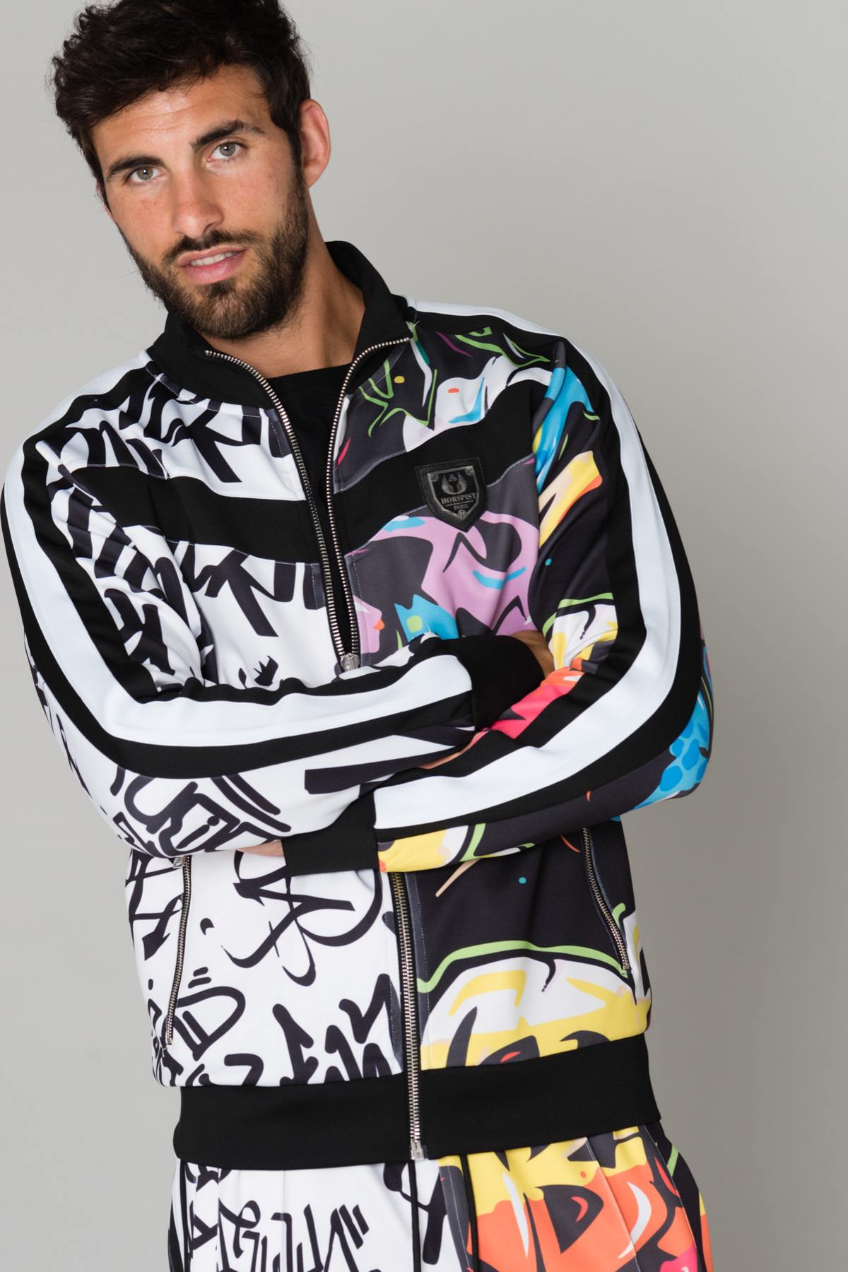 Colorful slim fit tracksuit - Image n°1