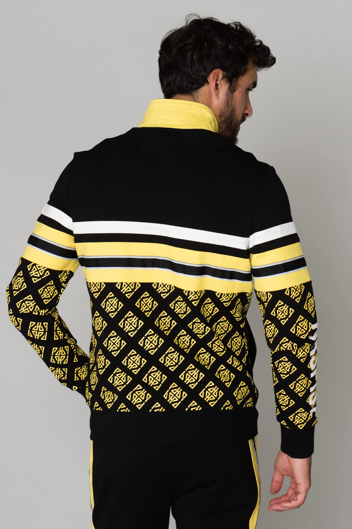 Black and yellow track jacket - Image n°3