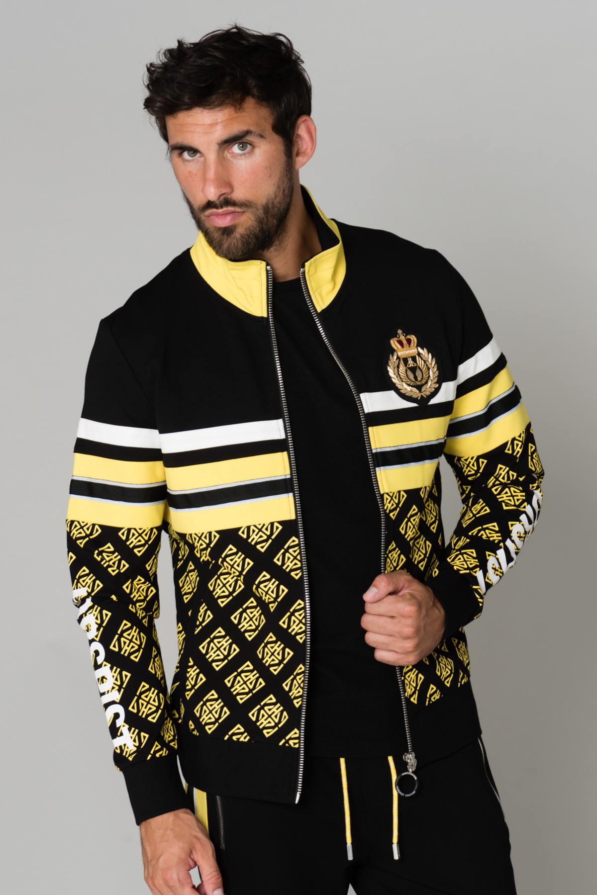 Black and yellow track jacket - Image n°4