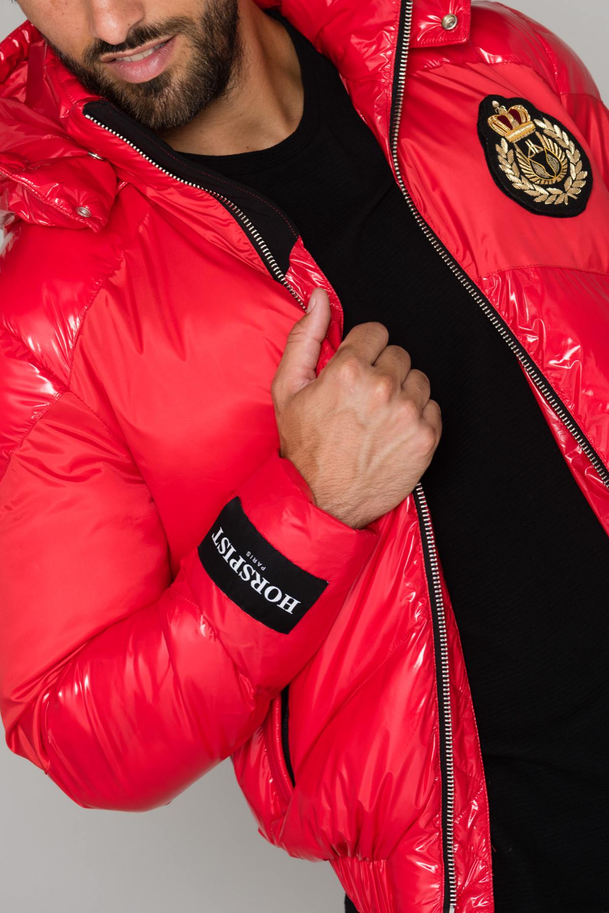 Red quilted jacket - Image n°2