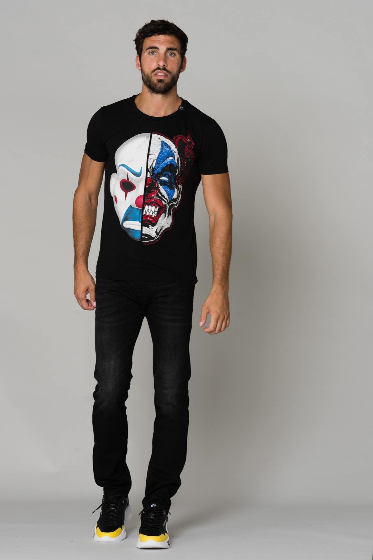 Rhinestone clown head t-shirt - Image n°2