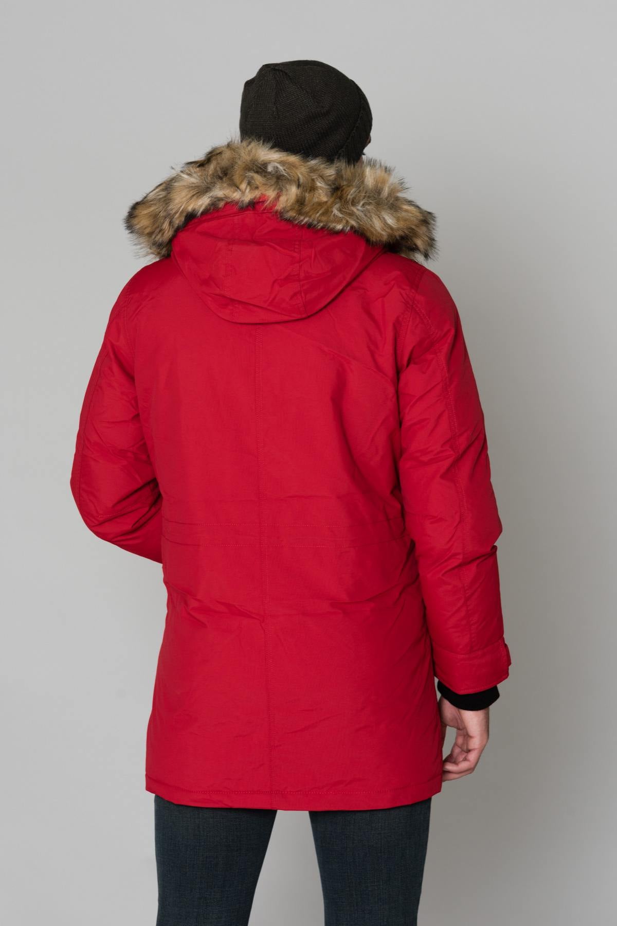 Mid-length red parka - Image n°6