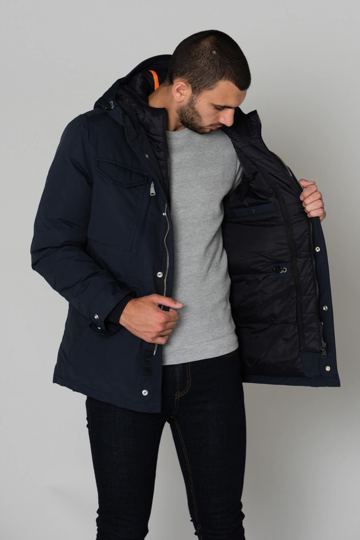 Dark blue cotton jacket - Image n°4