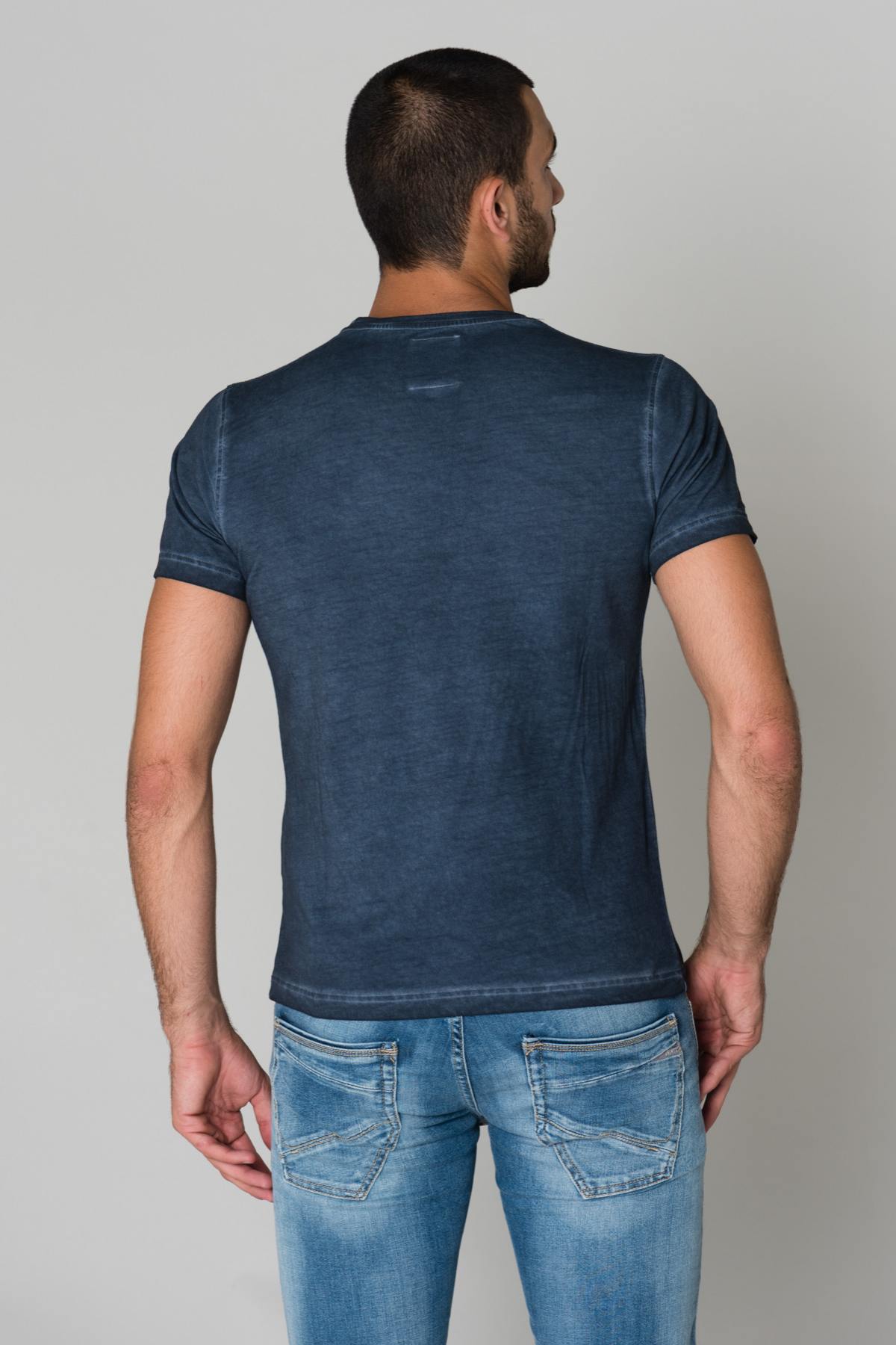 Blue short-sleeved t-shirt - Image n°3