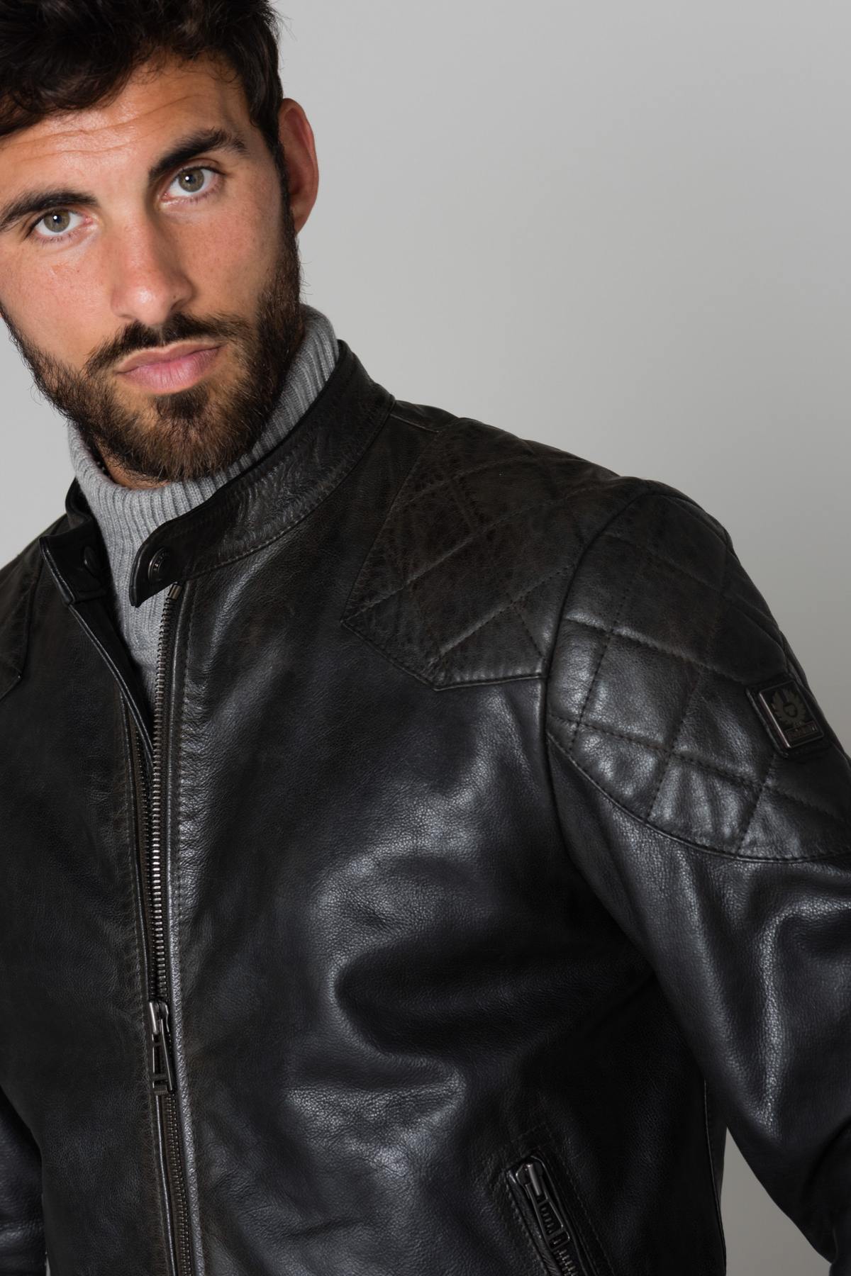 Black calfskin leather jacket - Image n°2