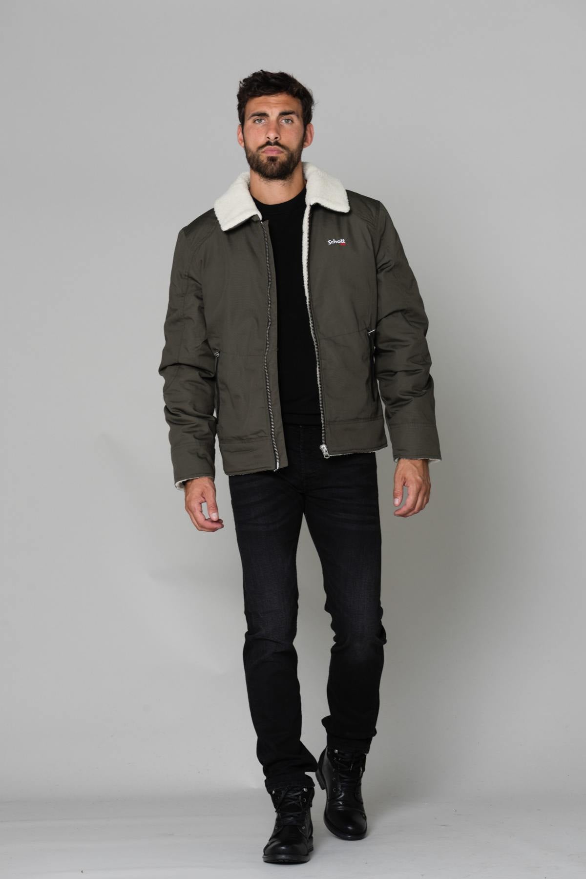 Men's khaki jacket - Image n°2