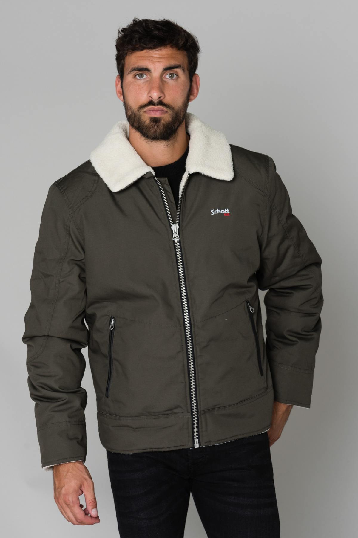 Men's khaki jacket - Image n°1