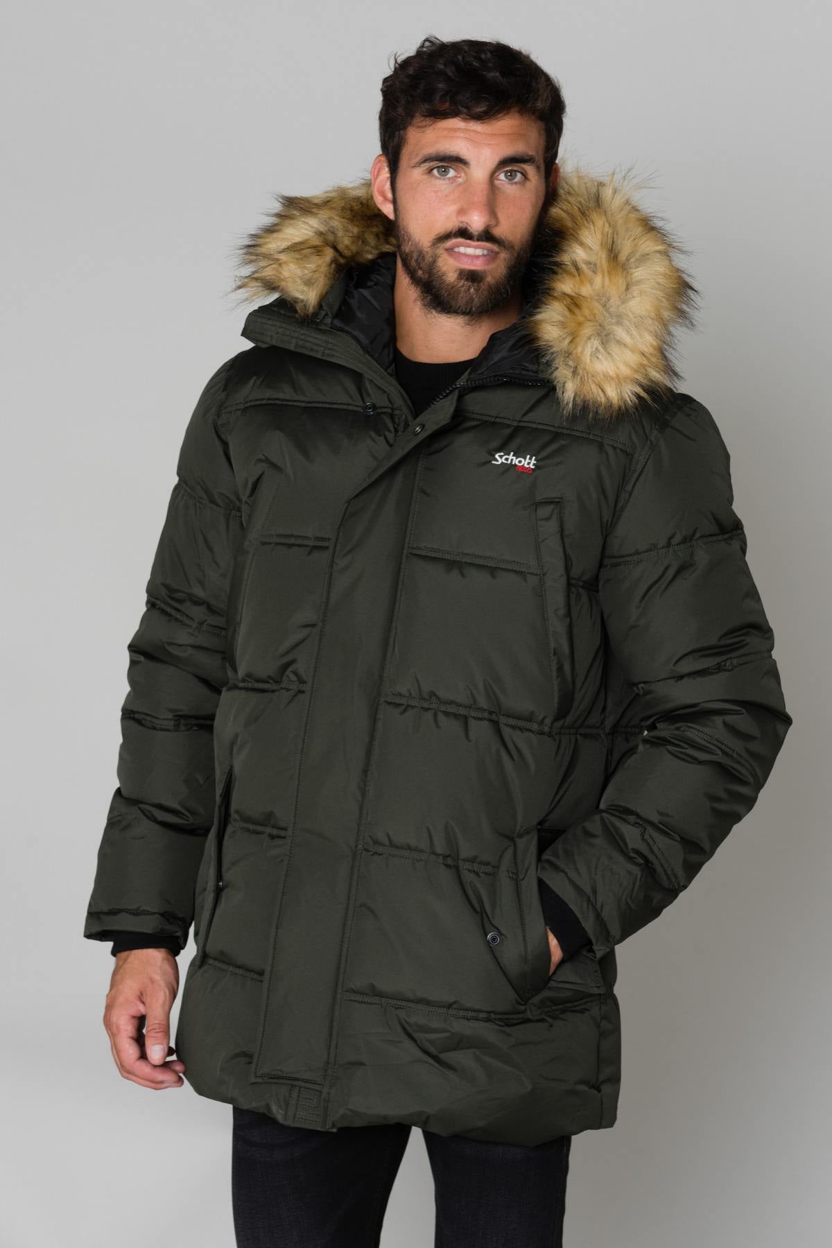  Mid-length jacket with hood - Image n°1