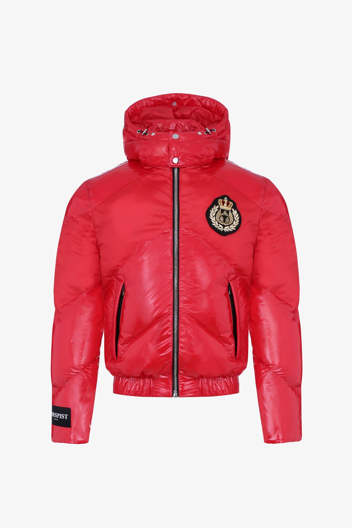 Red quilted jacket - Image n°12