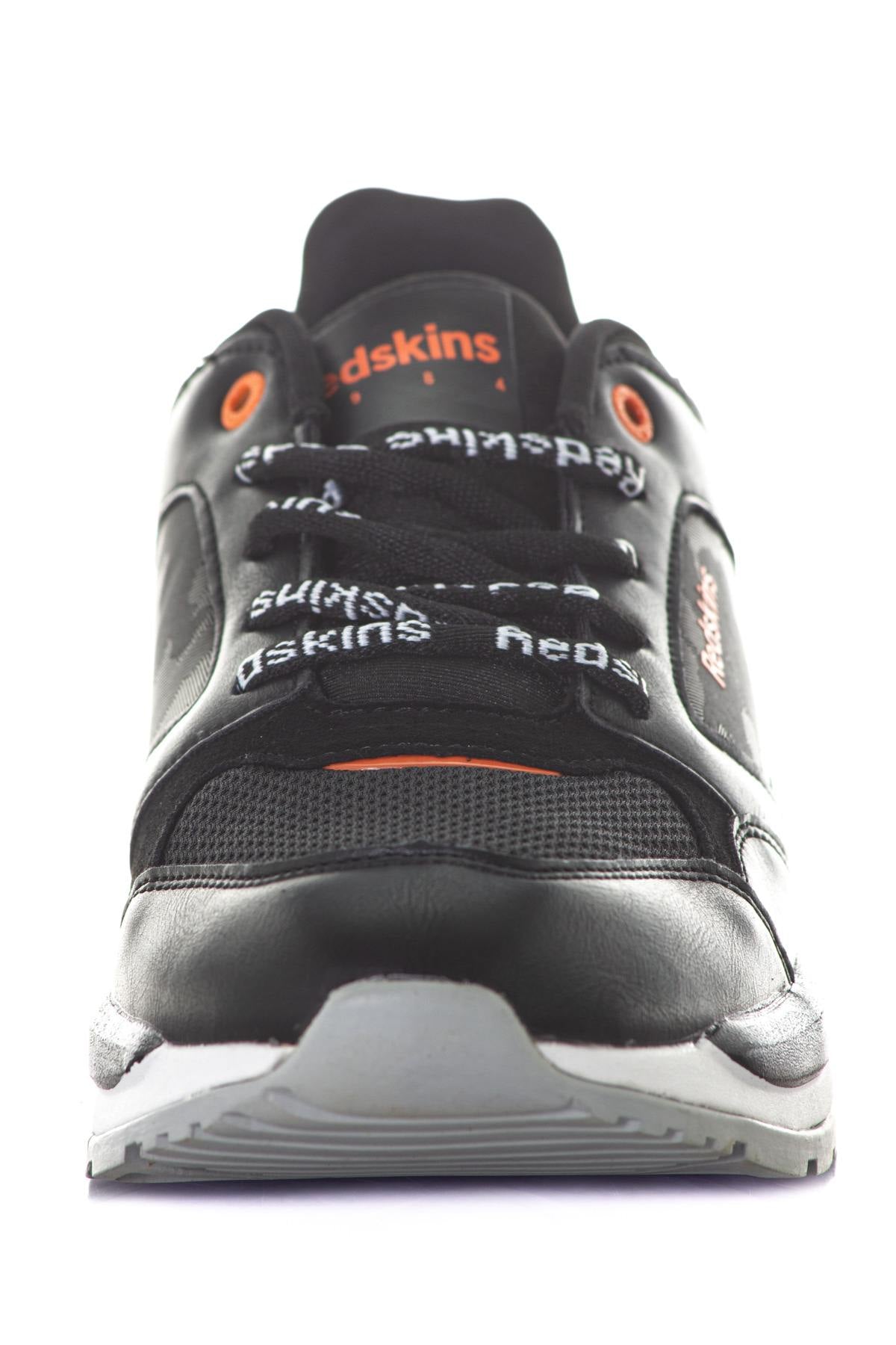 Men's black orange textile sneakers - Image n°5