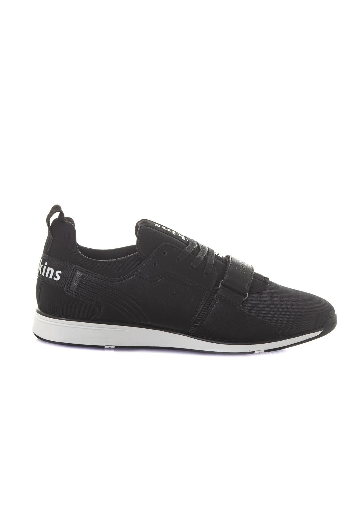 Black dual material sneakers - Image n°2