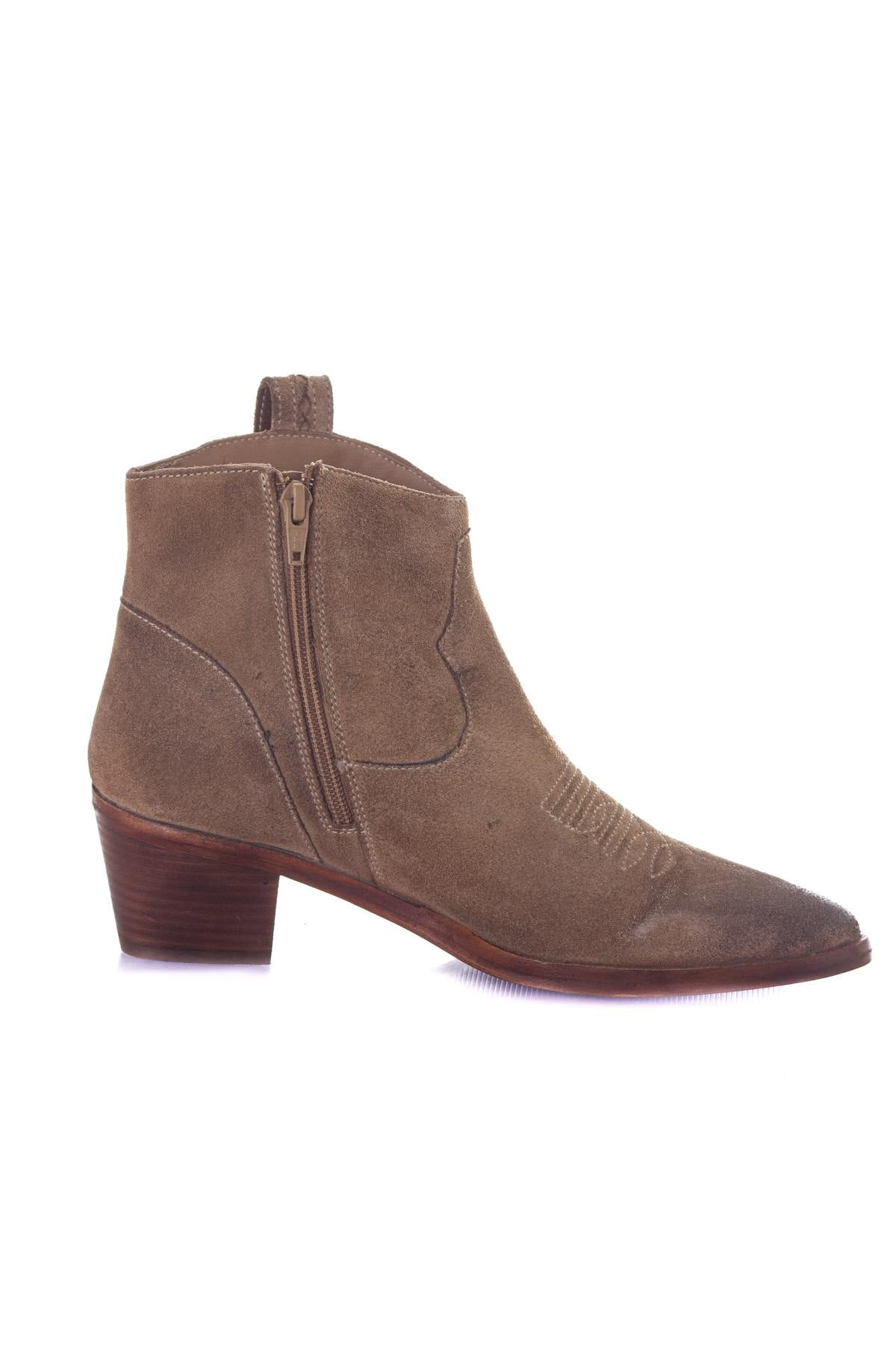 Women's taupe tiags style boots - Image n°4