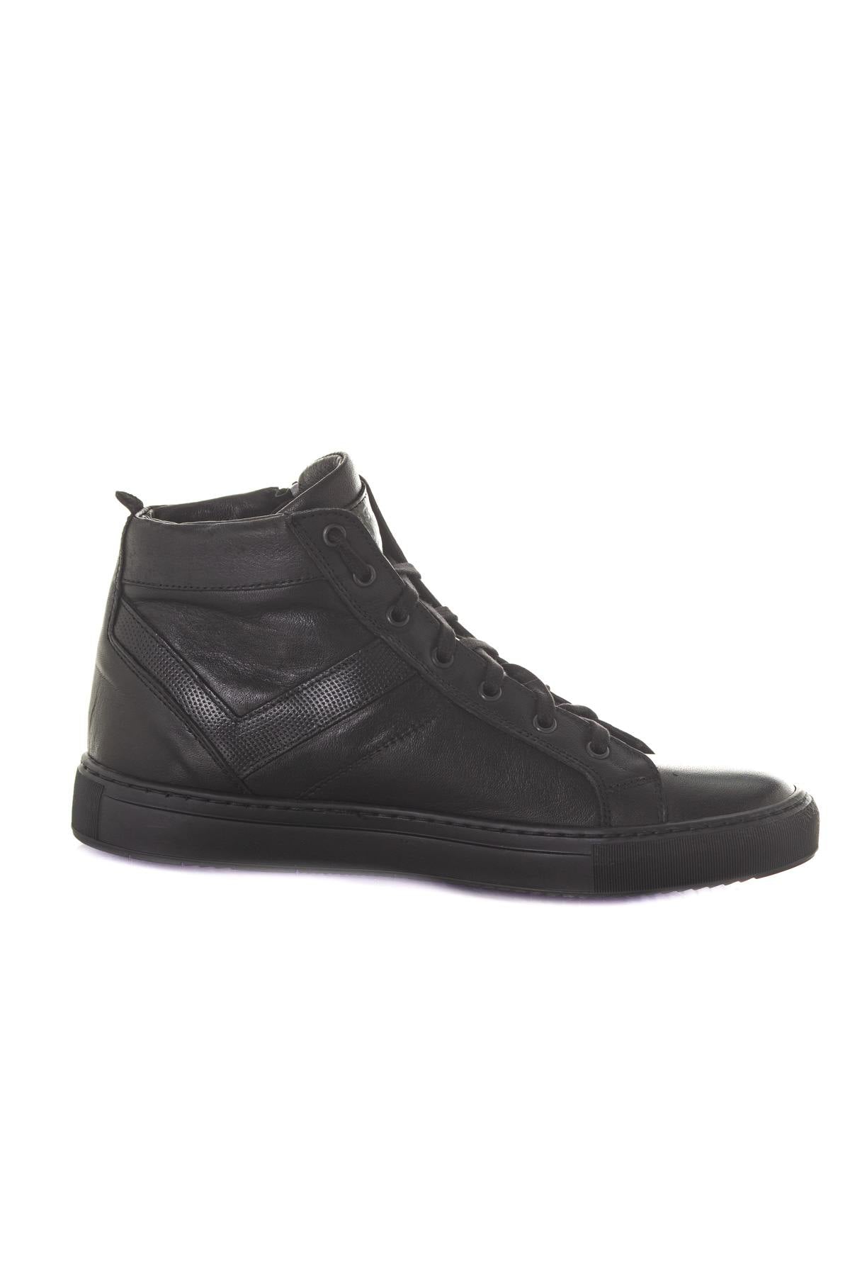 High-top leather sneakers - Image n°2