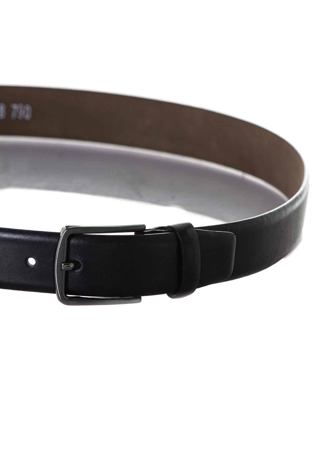 Black leather belt - Image n°2